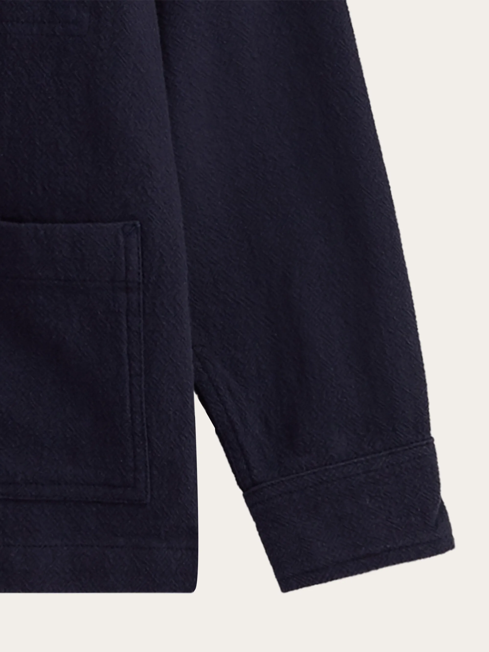 Crushed cotton overshirt - GOTS/Vegan - Total Eclipse Knowledge Cotton