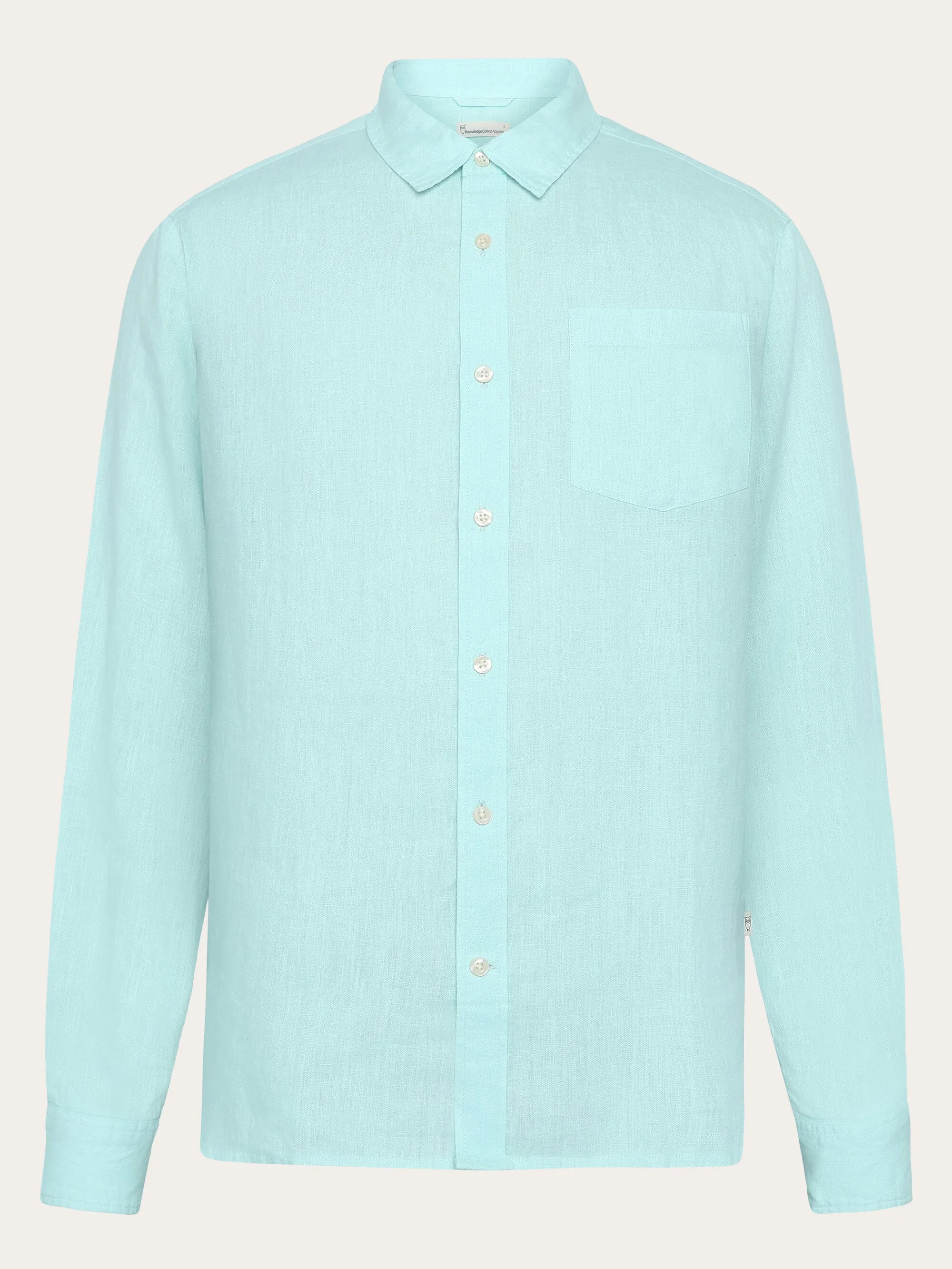 Custom fit linen shirt - Aqua-Esque Knowledge Cotton