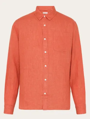 Custom fit linen shirt - Langoustino Knowledge Cotton