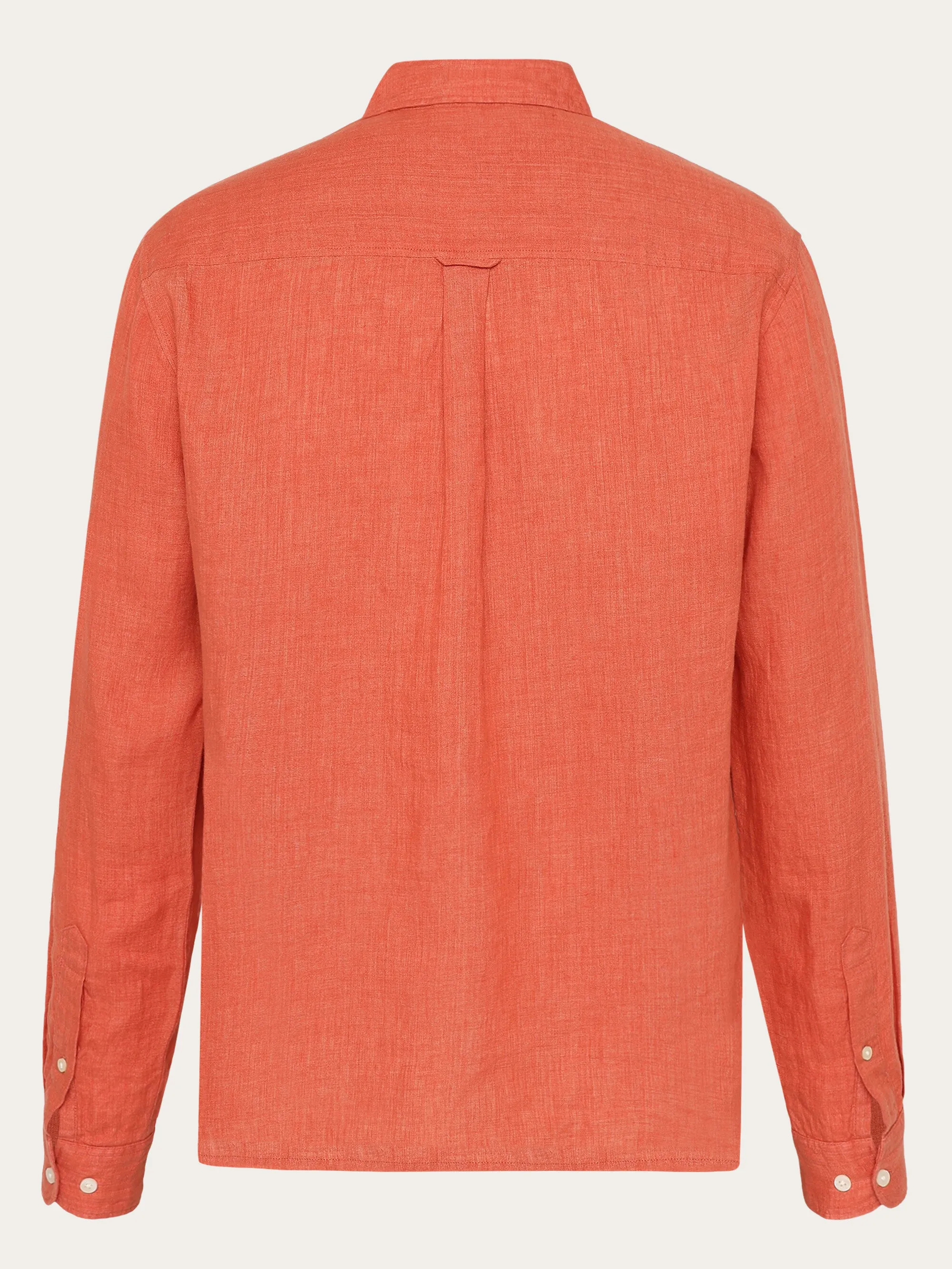Custom fit linen shirt - Langoustino Knowledge Cotton