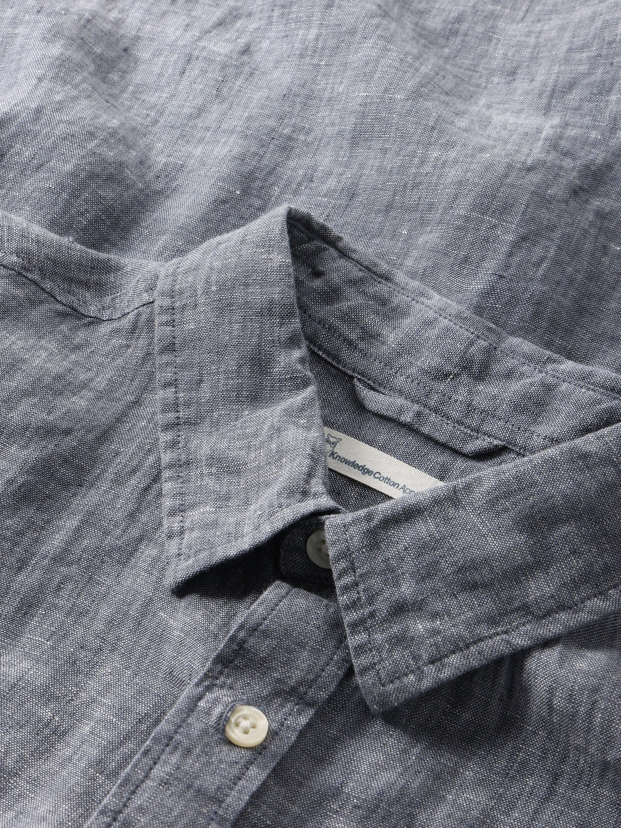 Custom fit linen shirt - Vintage Indigo Knowledge Cotton