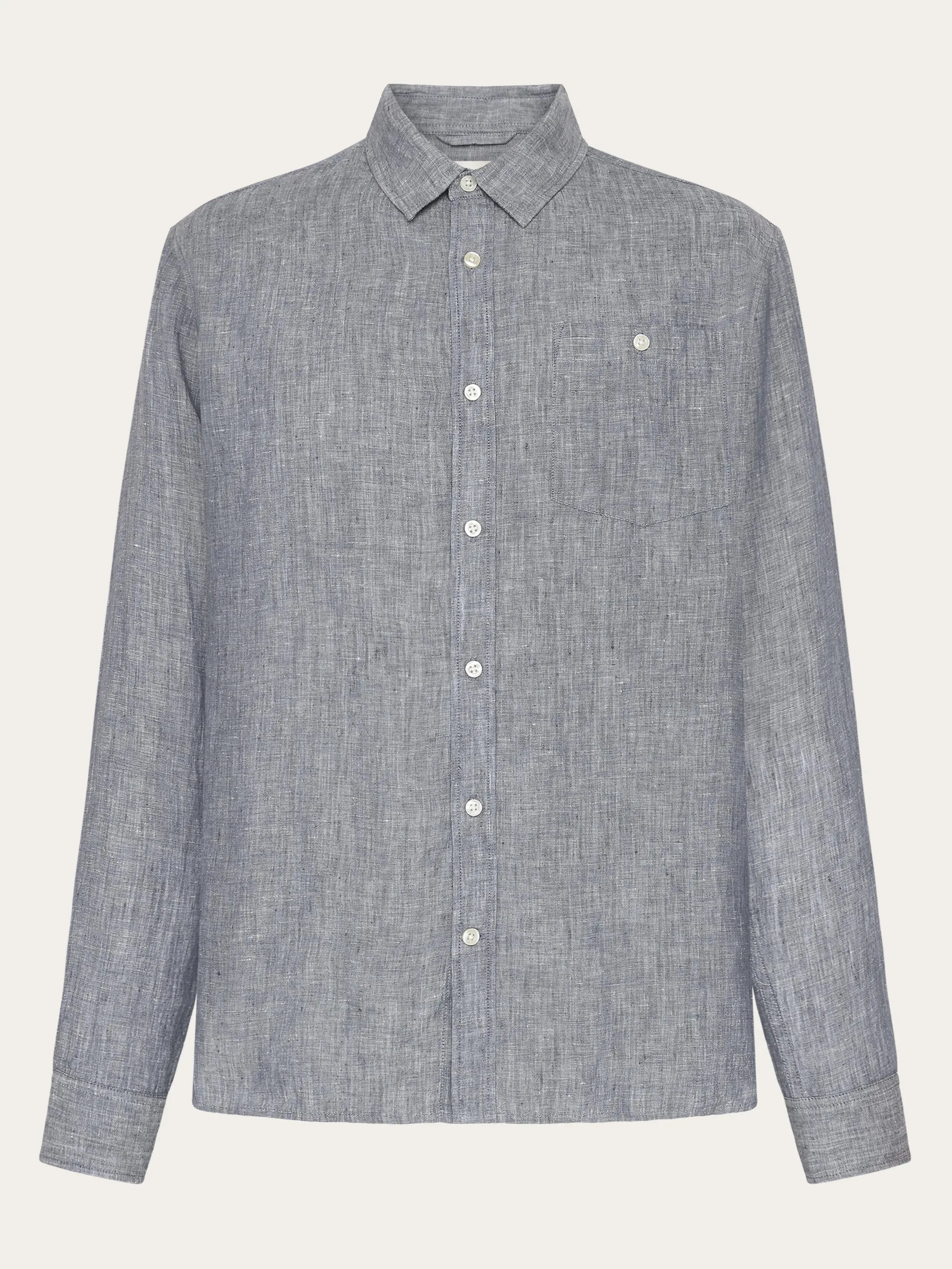 Custom fit linen shirt - Vintage Indigo Knowledge Cotton