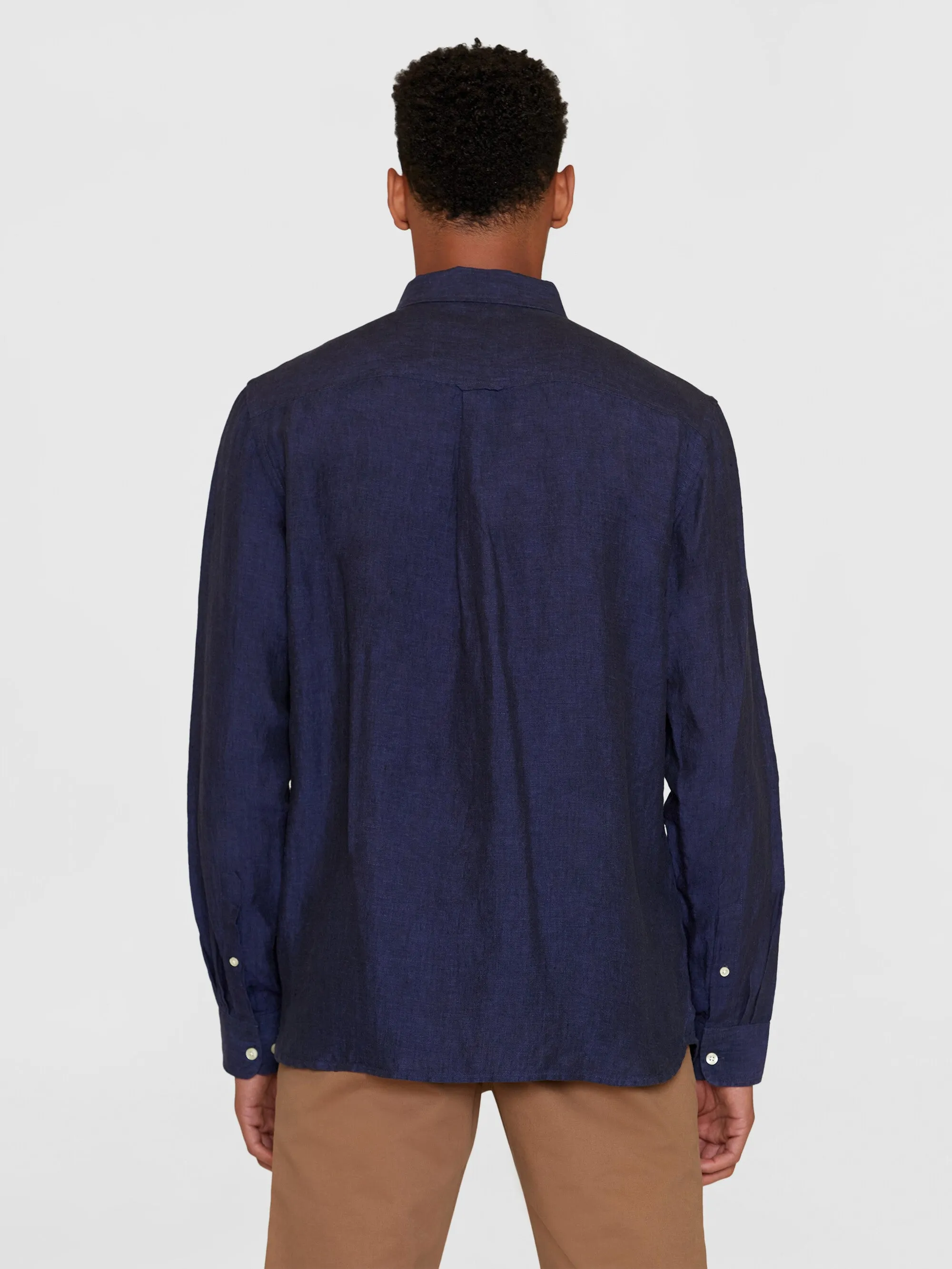Custom fit linen shirt - Yarndyed - Total Eclipse Knowledge Cotton