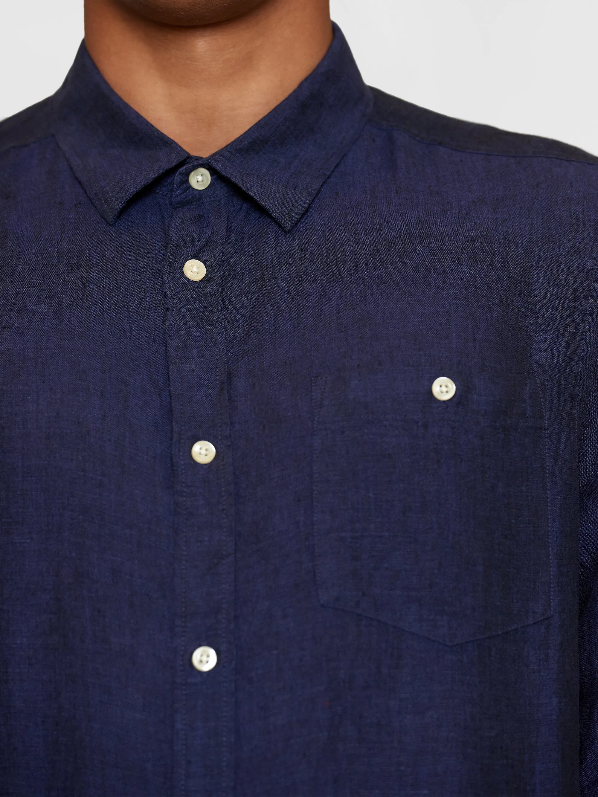 Custom fit linen shirt - Yarndyed - Total Eclipse Knowledge Cotton