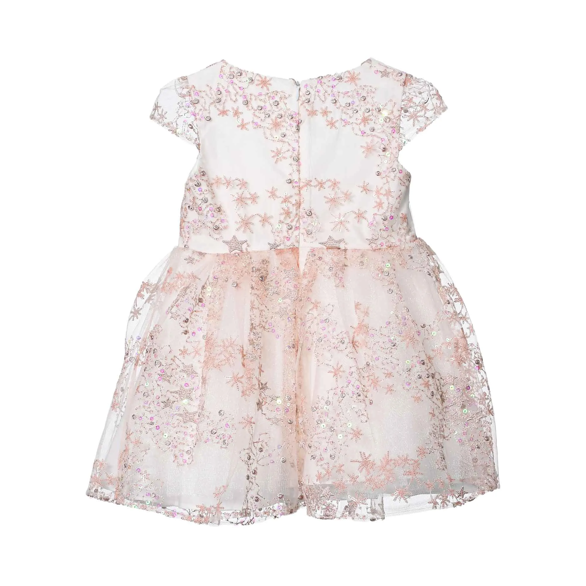 David Charles Kids Girl's White & Pink Dress