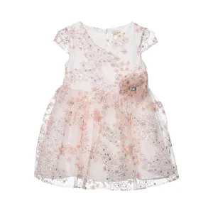 David Charles Kids Girl's White & Pink Dress