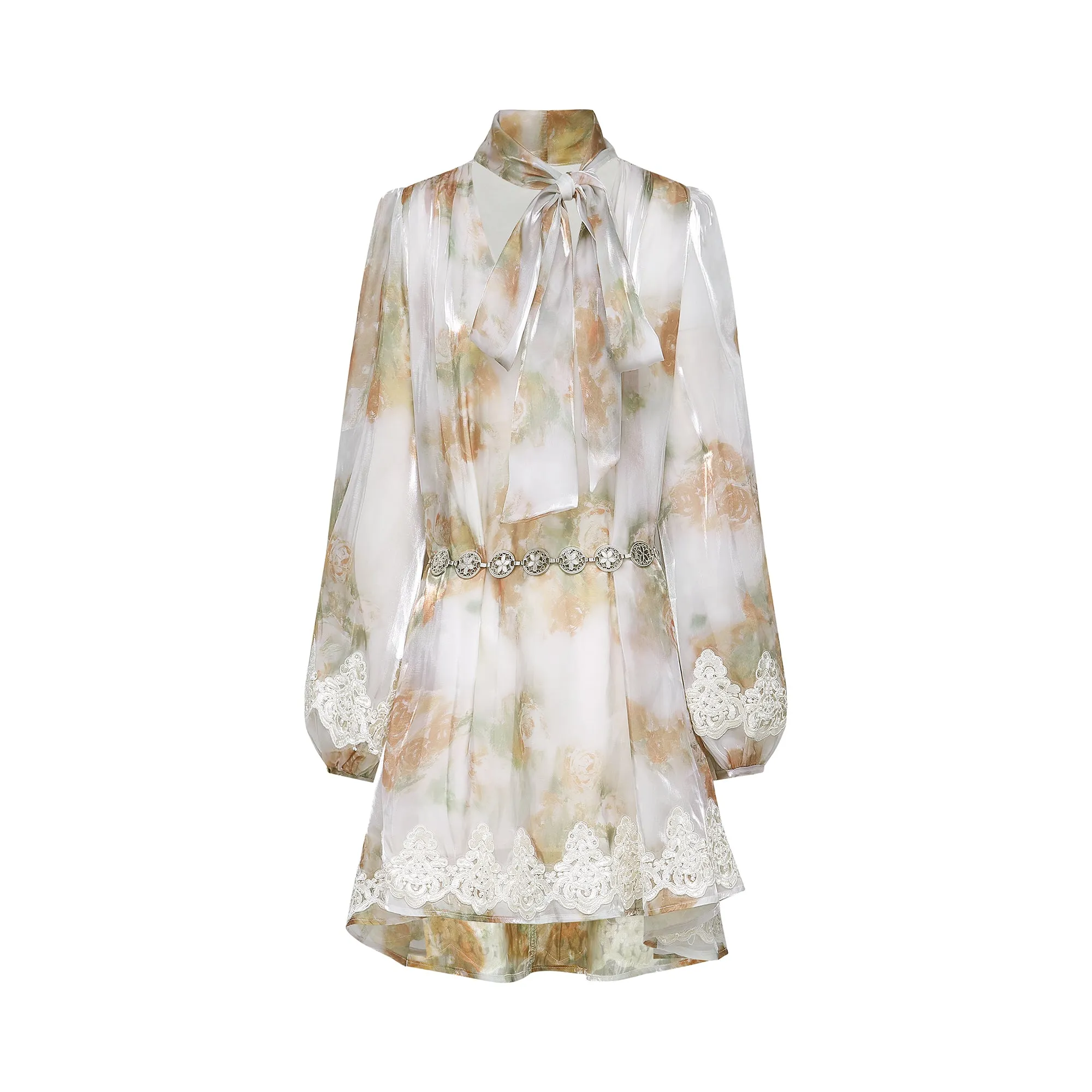 Delphine faux-pearl embellished mini dress in Neutrals Gloria Lanvin