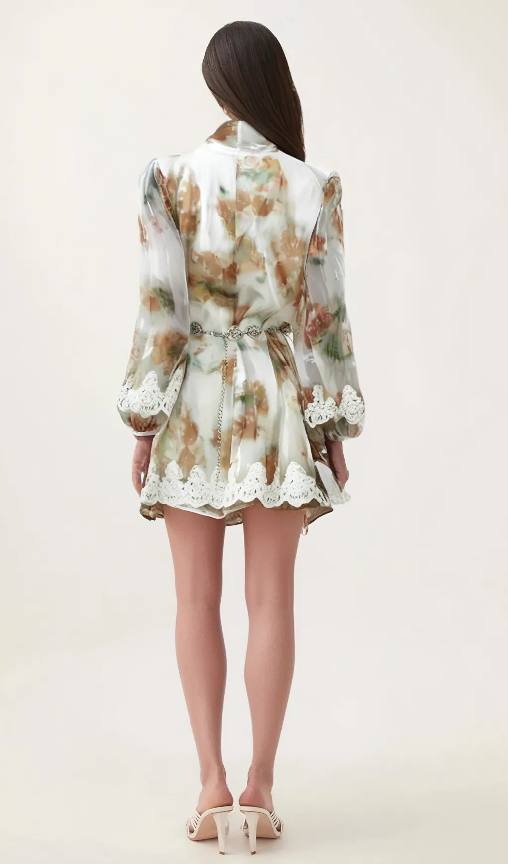 Delphine faux-pearl embellished mini dress in Neutrals Gloria Lanvin