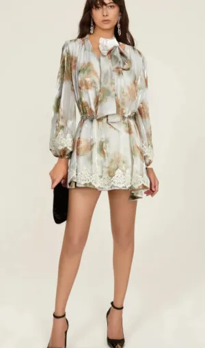 Delphine faux-pearl embellished mini dress in Neutrals Gloria Lanvin