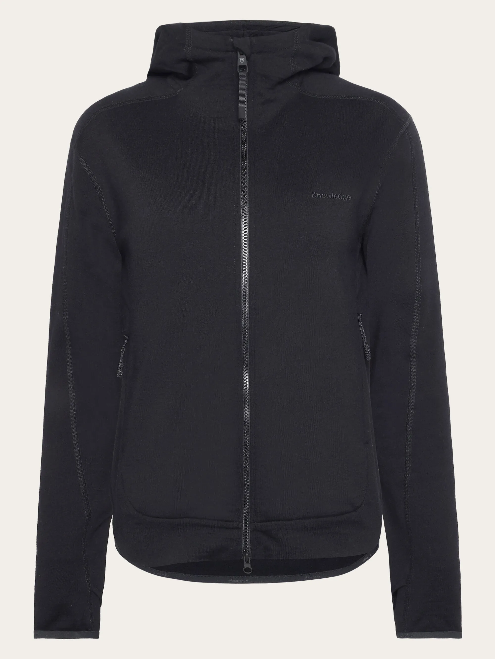 Dynamic Wool 320 Fleece hoody - RWS - Black Jet Knowledge Cotton