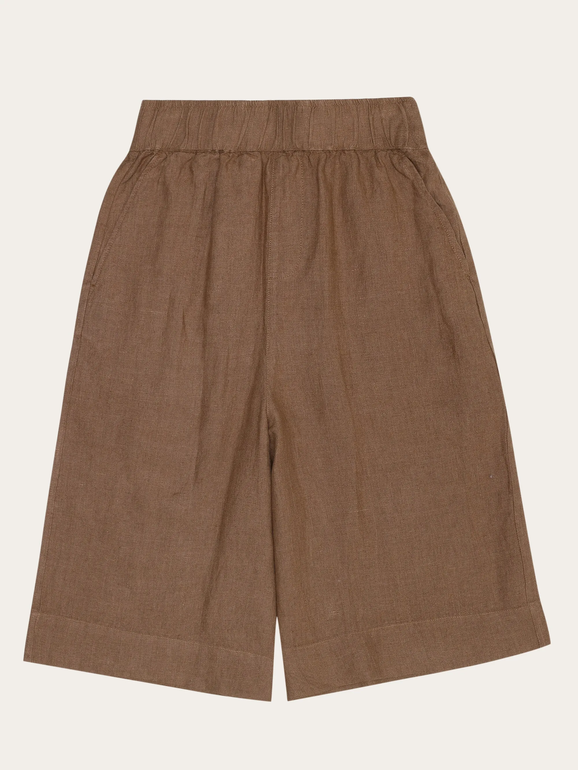 EVE culotte high-rise wide linen shorts - GOTS/Vegan - Tuffet Knowledge Cotton