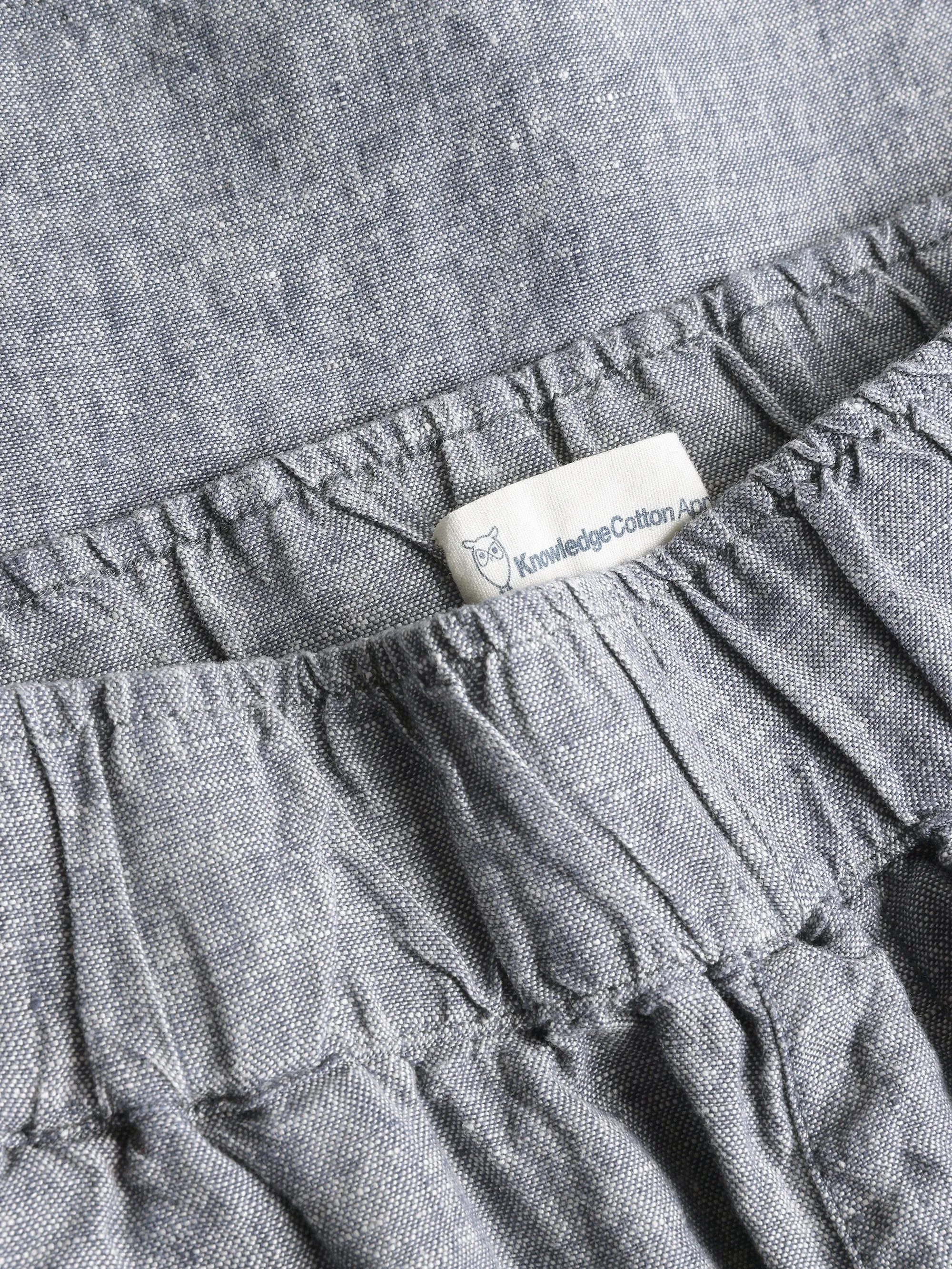 EVE culotte high-rise wide linen shorts - GOTS/Vegan - Vintage Indigo Knowledge Cotton