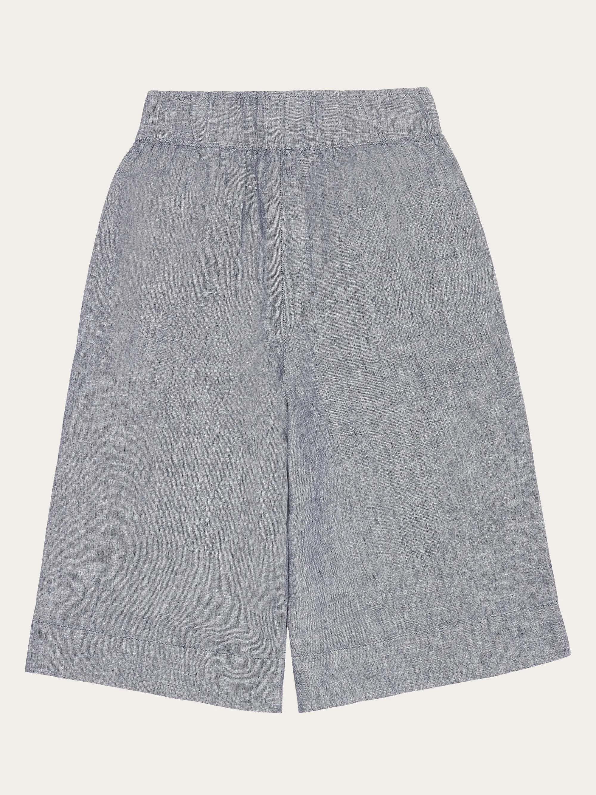 EVE culotte high-rise wide linen shorts - GOTS/Vegan - Vintage Indigo Knowledge Cotton