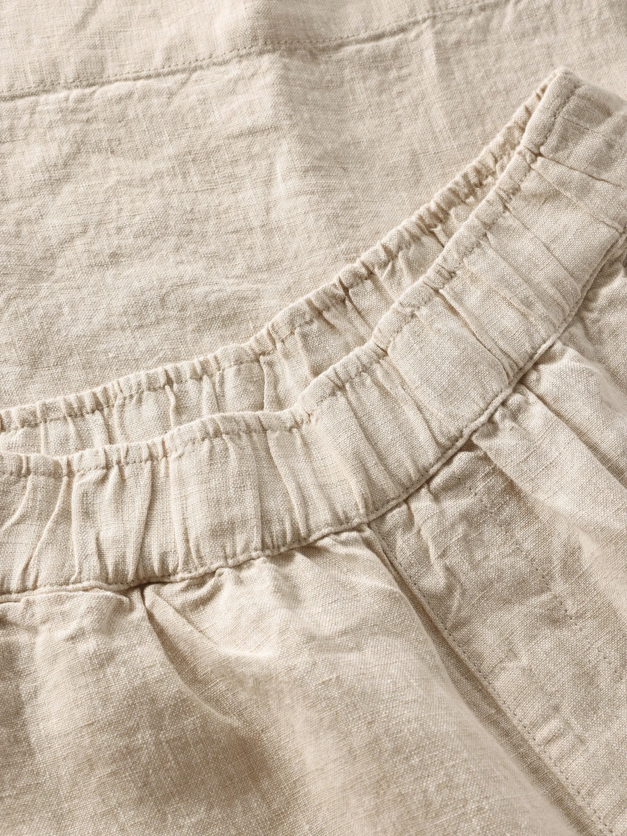 EVE culotte high-rise wide linen shorts - GOTS/Vegan - Yarndyed - Light feather gray Knowledge Cotton
