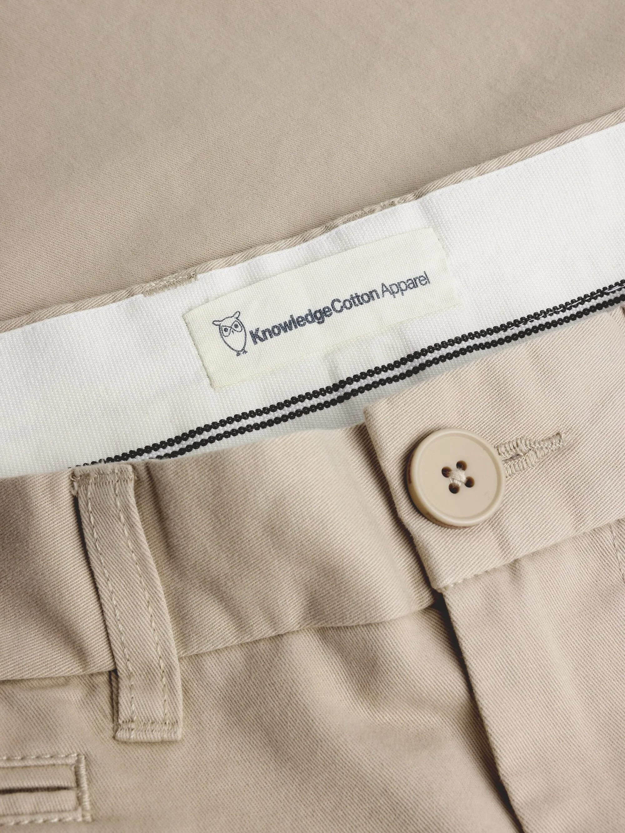 FLINT Organic Cotton Twill Chino GOTS/Vegan - Light feather gray Knowledge Cotton