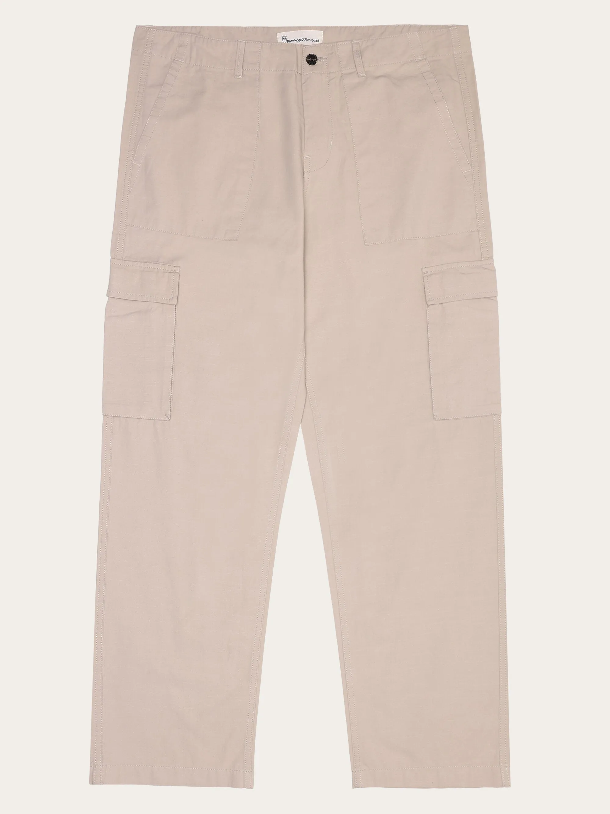 FLINT wide slub yarn pants - GOTS/Vegan - Light feather gray Knowledge Cotton