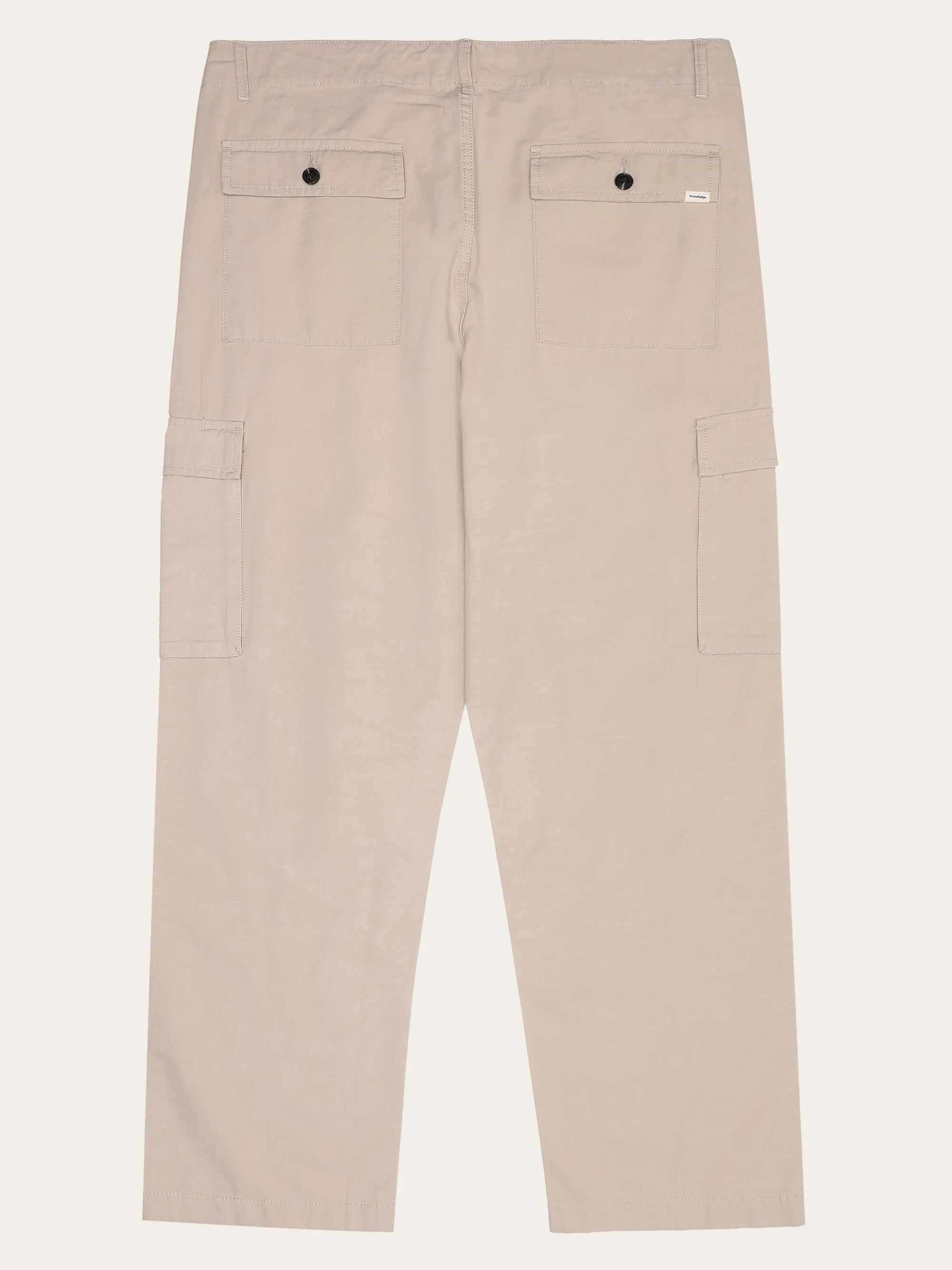 FLINT wide slub yarn pants - GOTS/Vegan - Light feather gray Knowledge Cotton