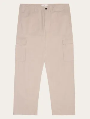 FLINT wide slub yarn pants - GOTS/Vegan - Light feather gray Knowledge Cotton