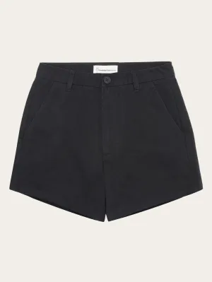 GALE boyfriend mid-rise twill chino shorts - GOTS/Vegan - Black Jet Knowledge Cotton