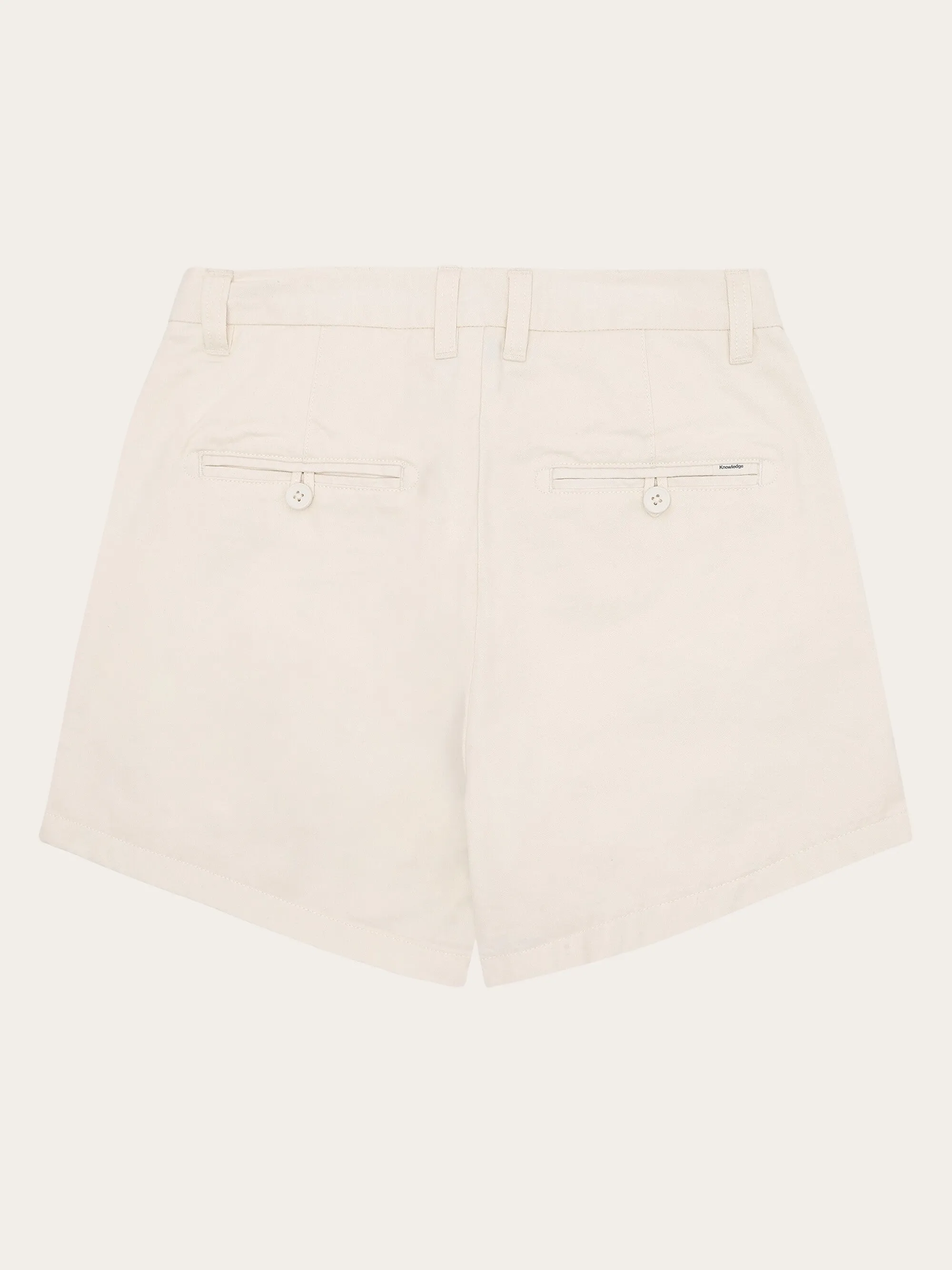 GALE boyfriend mid-rise twill chino shorts - GOTS/Vegan - Egret Knowledge Cotton