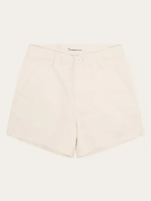 GALE boyfriend mid-rise twill chino shorts - GOTS/Vegan - Egret Knowledge Cotton
