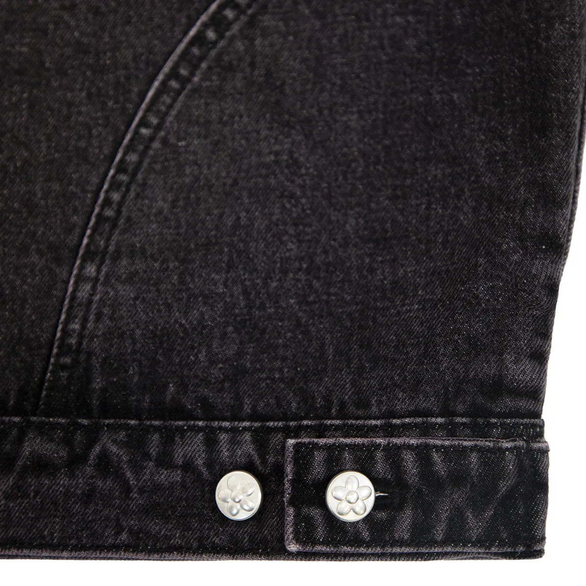 Graffiti Denim Jacket 'Black Neon Green'