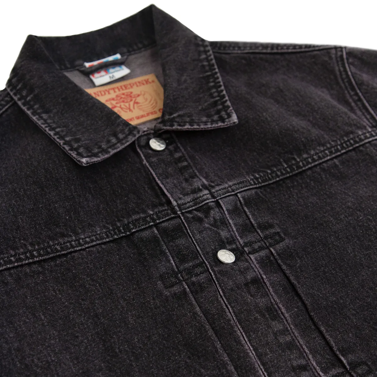 Graffiti Denim Jacket 'Black Neon Green'