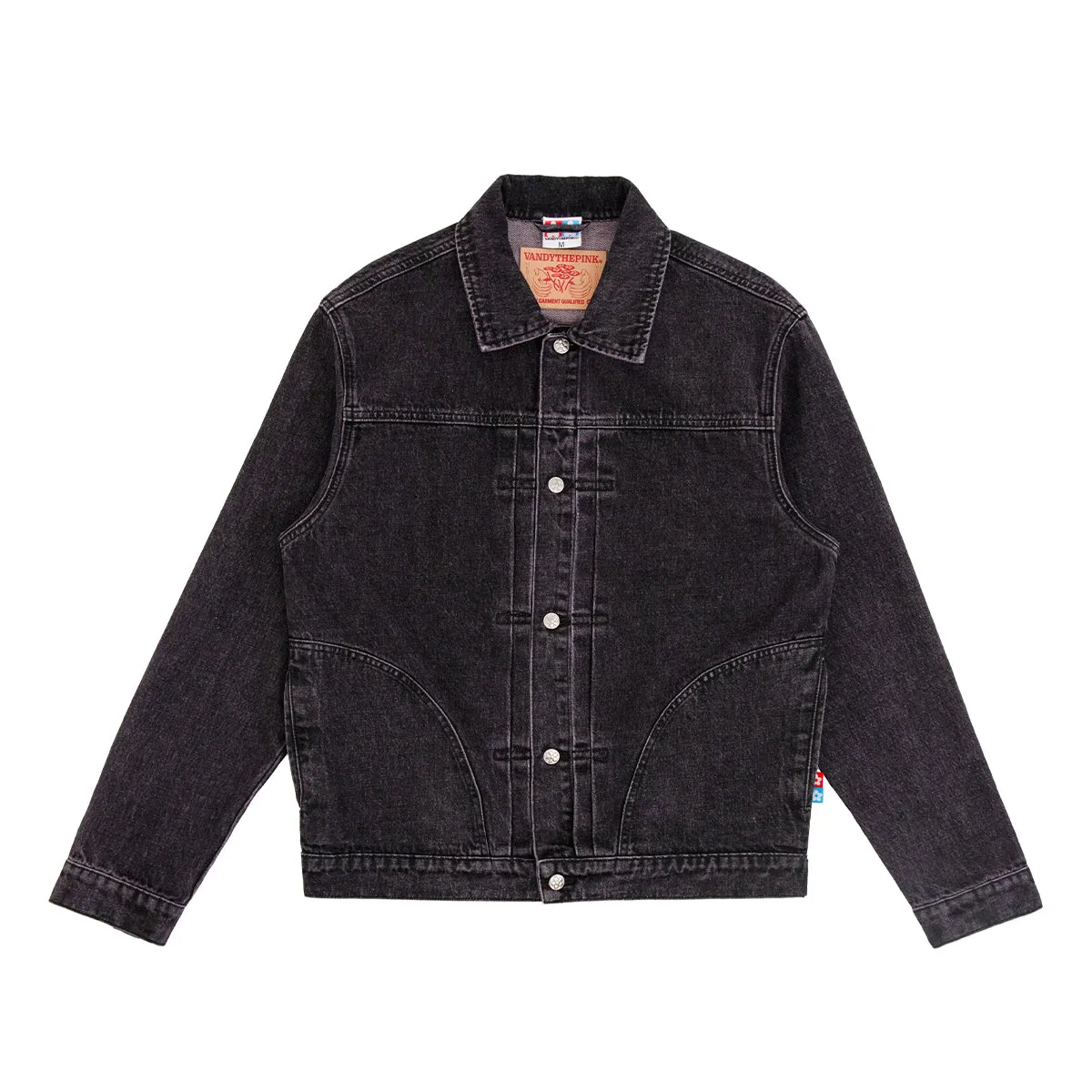 Graffiti Denim Jacket 'Black Neon Green'