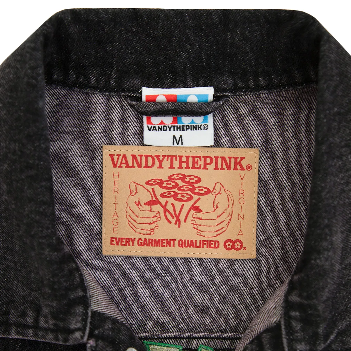 Graffiti Denim Jacket 'Black Neon Green'