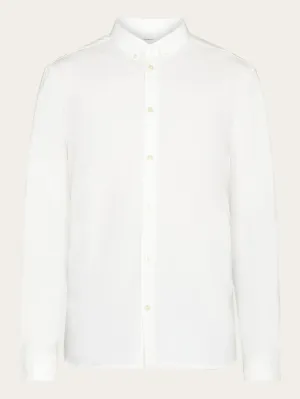 Harald Small Owl Oxford Regular Fit Shirt - GOTS/Vegan - Bright White Knowledge Cotton