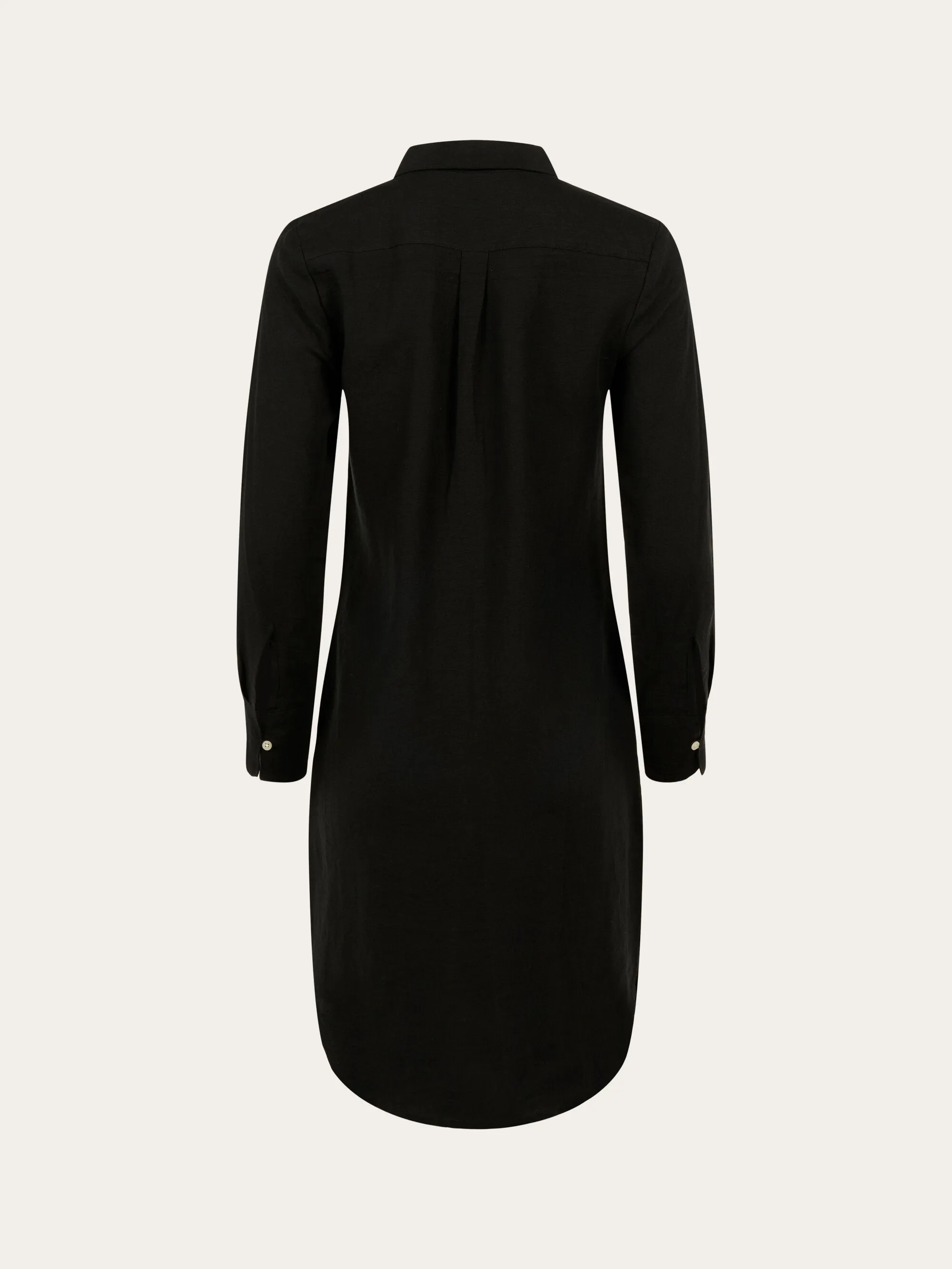 HEATHER classic linen dress - Black Jet Knowledge Cotton