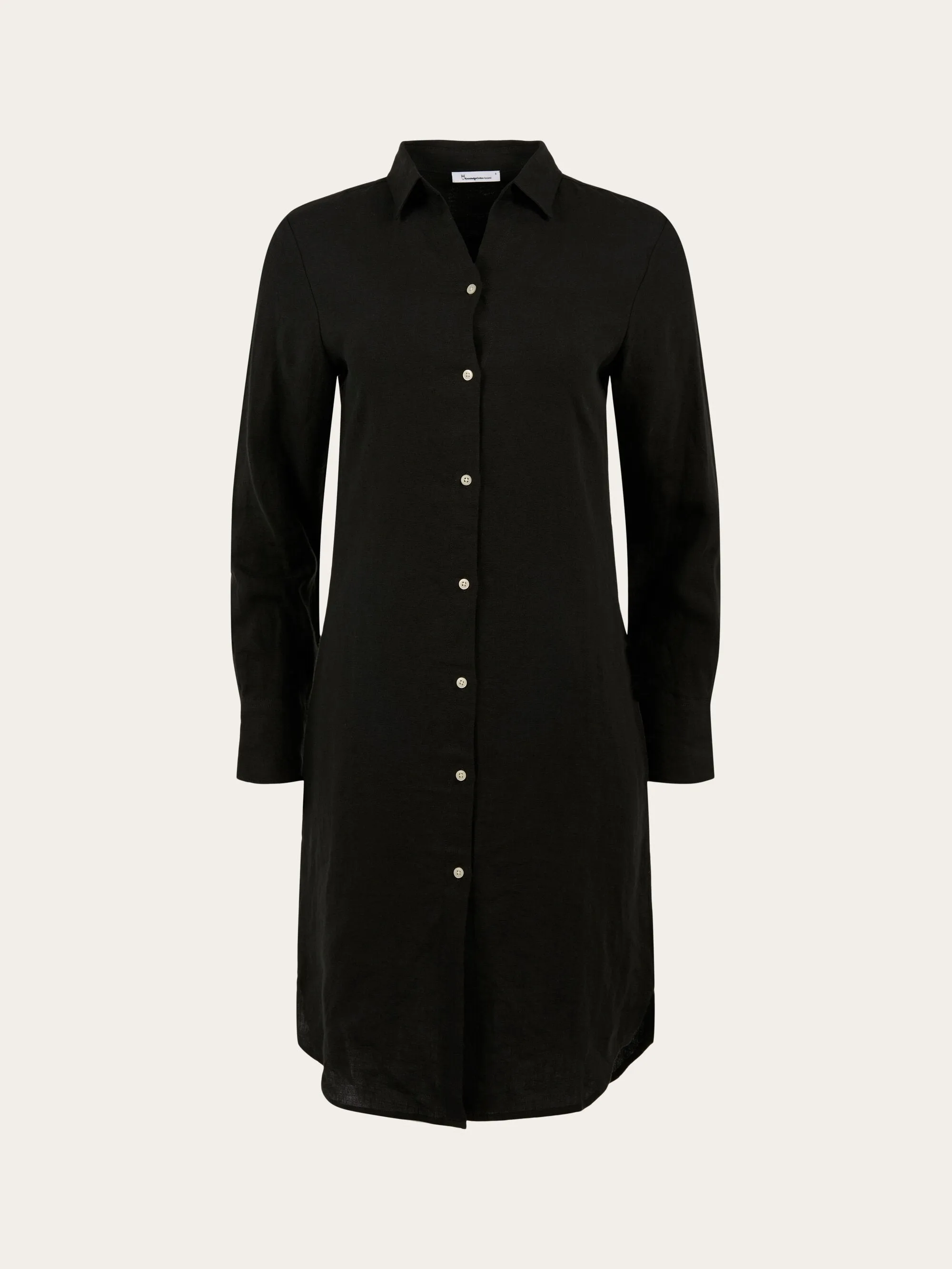 HEATHER classic linen dress - Black Jet Knowledge Cotton