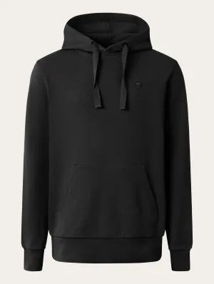 Hood basic badge sweat - Black Jet Knowledge Cotton