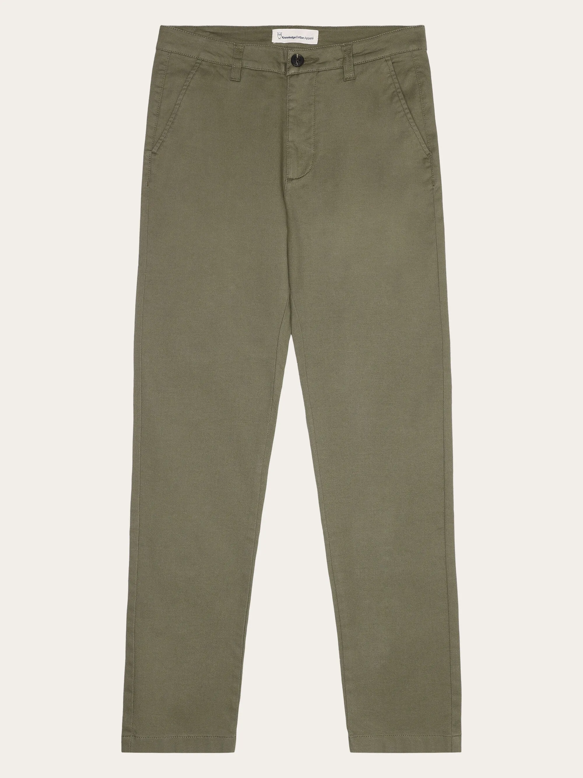 IRIS mom mid-rise canvas pique chino - GOTS/Vegan - Burned Olive Knowledge Cotton