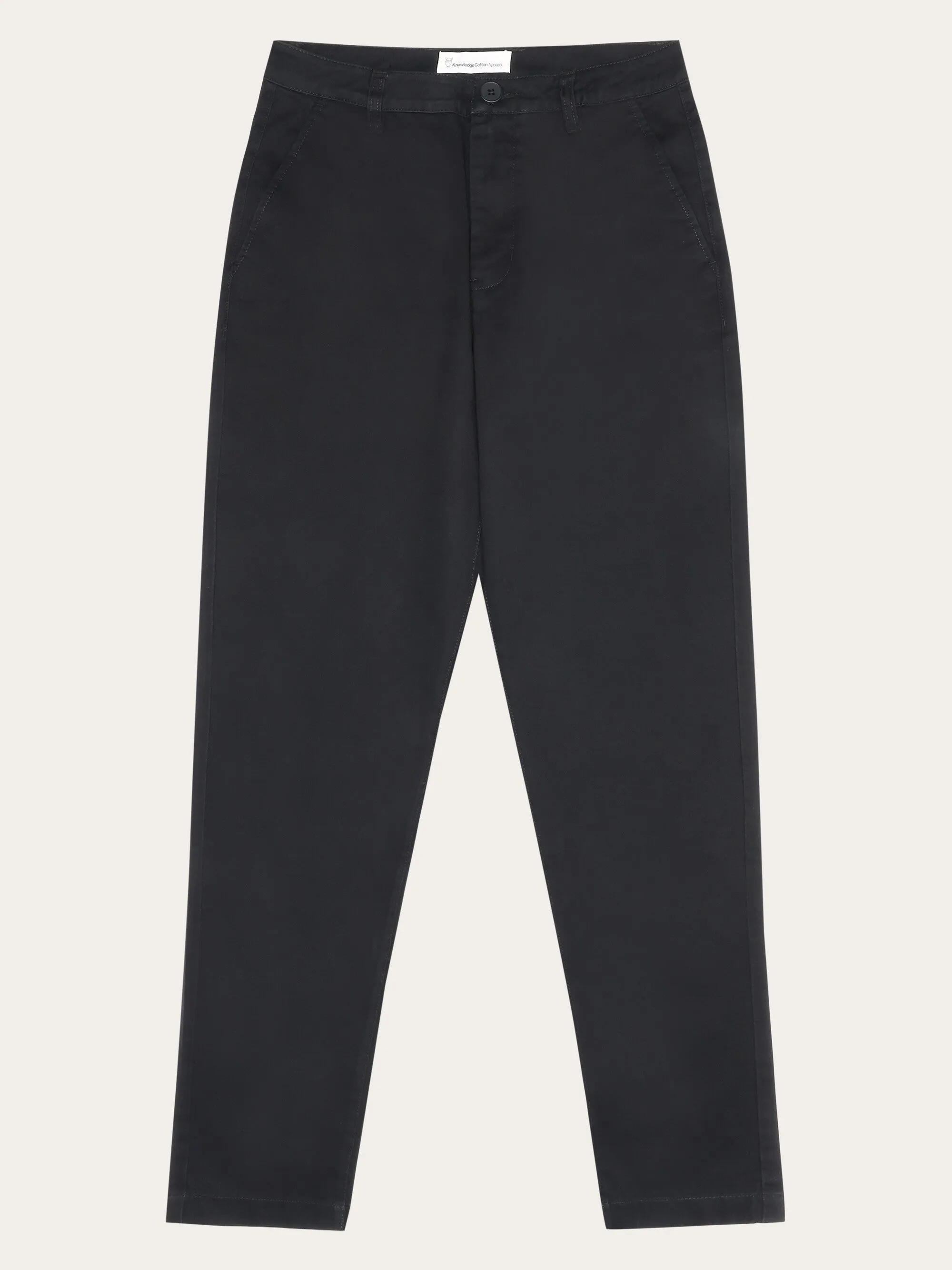 IRIS mom mid-rise twill chino - GOTS/Vegan - Black Jet Knowledge Cotton