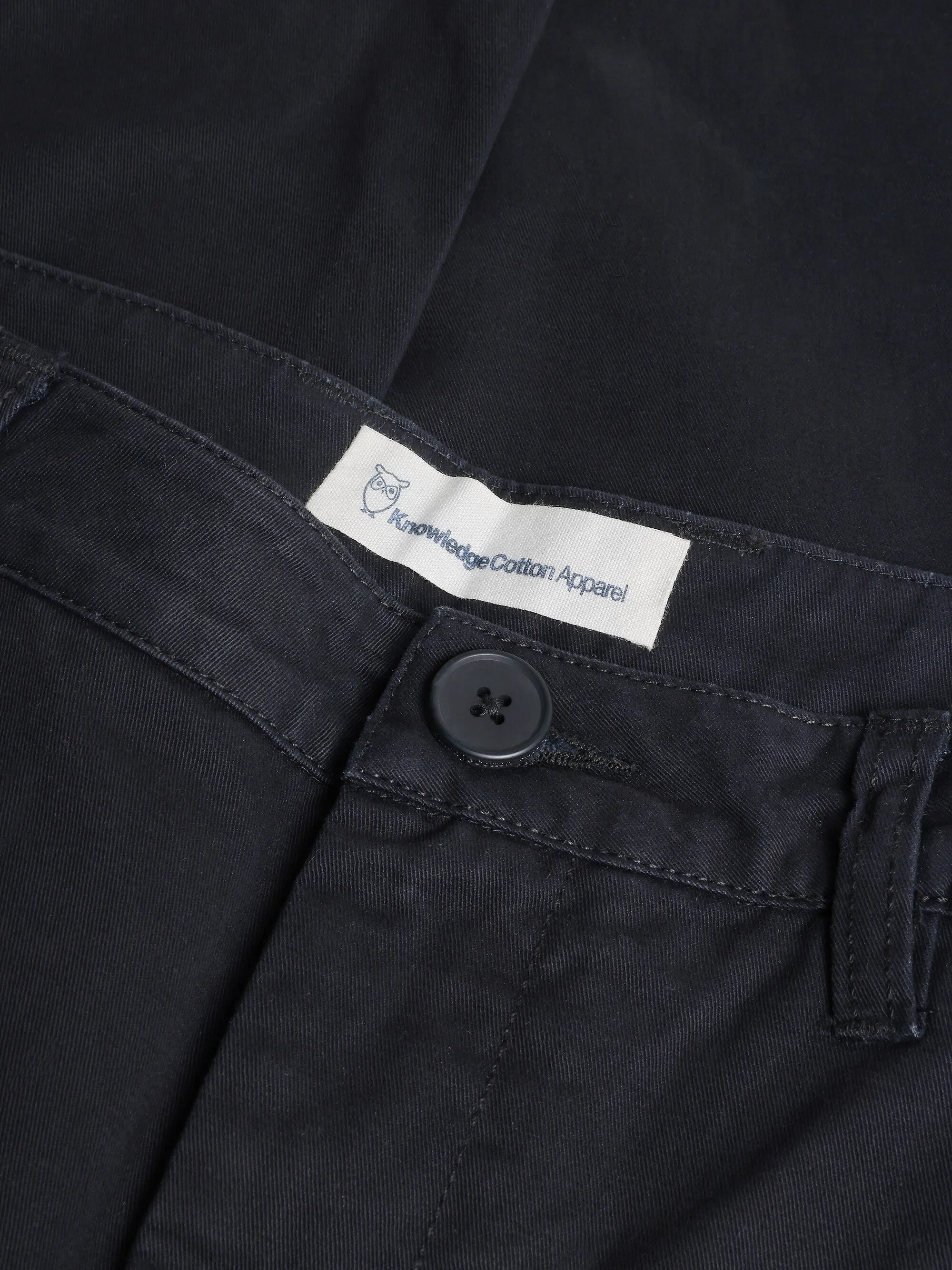 IRIS mom mid-rise twill chino - GOTS/Vegan - Black Jet Knowledge Cotton