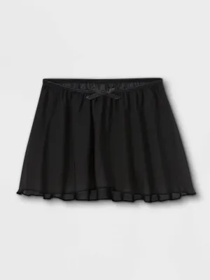Kids Girl Chiffon Cover-Up Skirt,Black