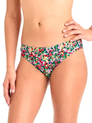 Kids Girl Floral Printed Ribbed Bikini Bottom,Multi