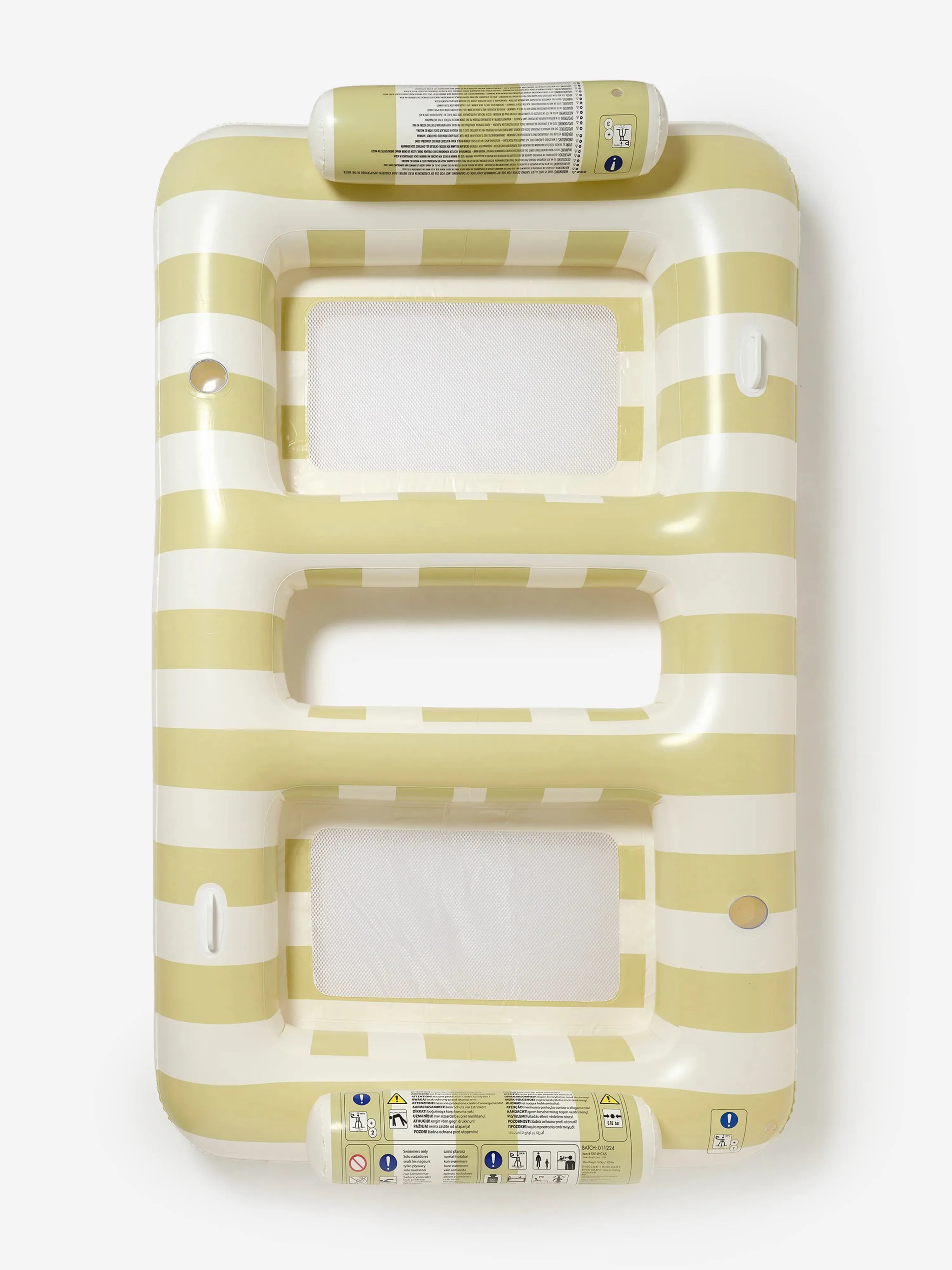 Kids Striped Twin Hammock Casa in Beige (220cm)