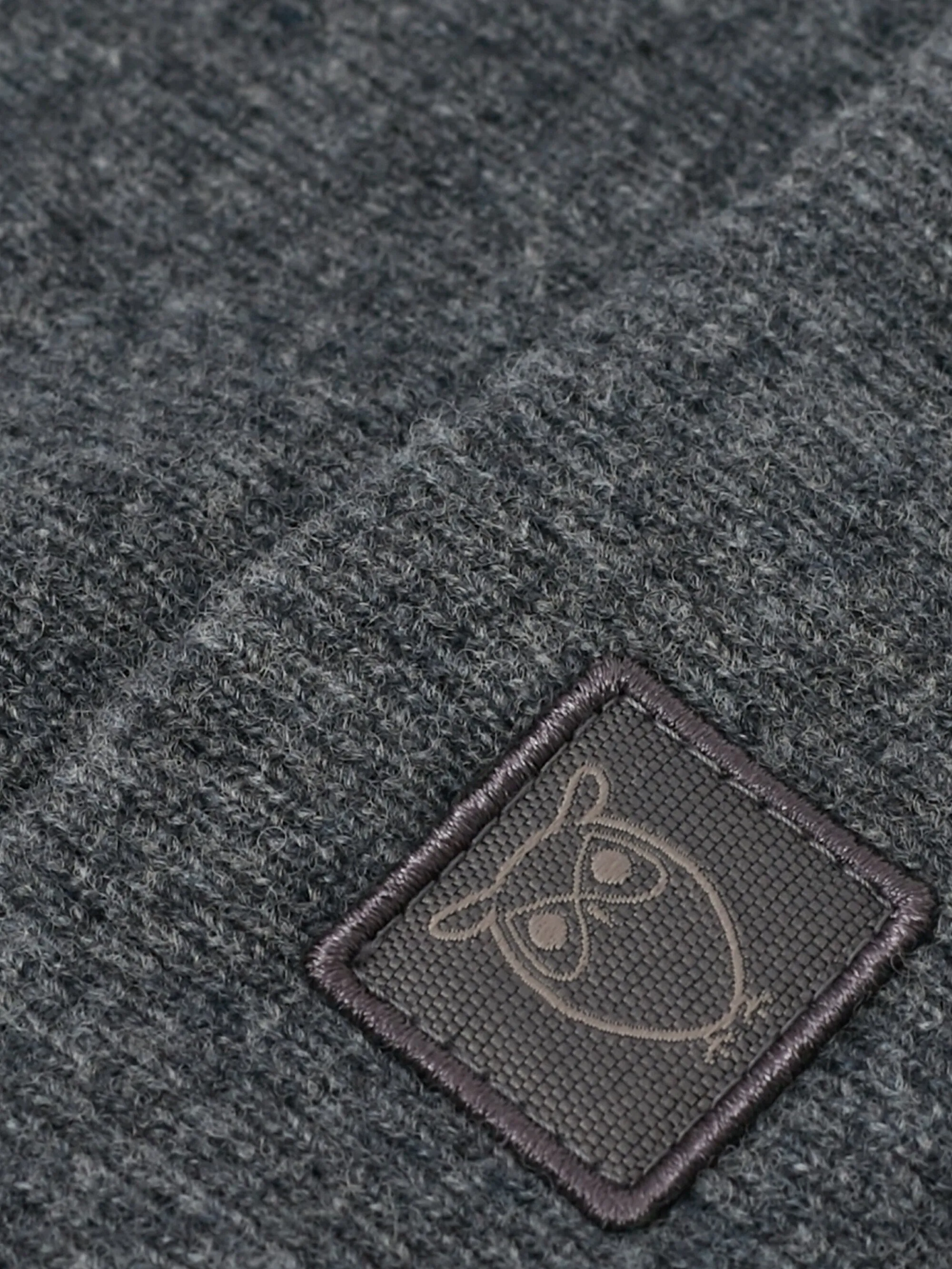 Kids Wool beanie - Dark Grey Melange Knowledge Cotton