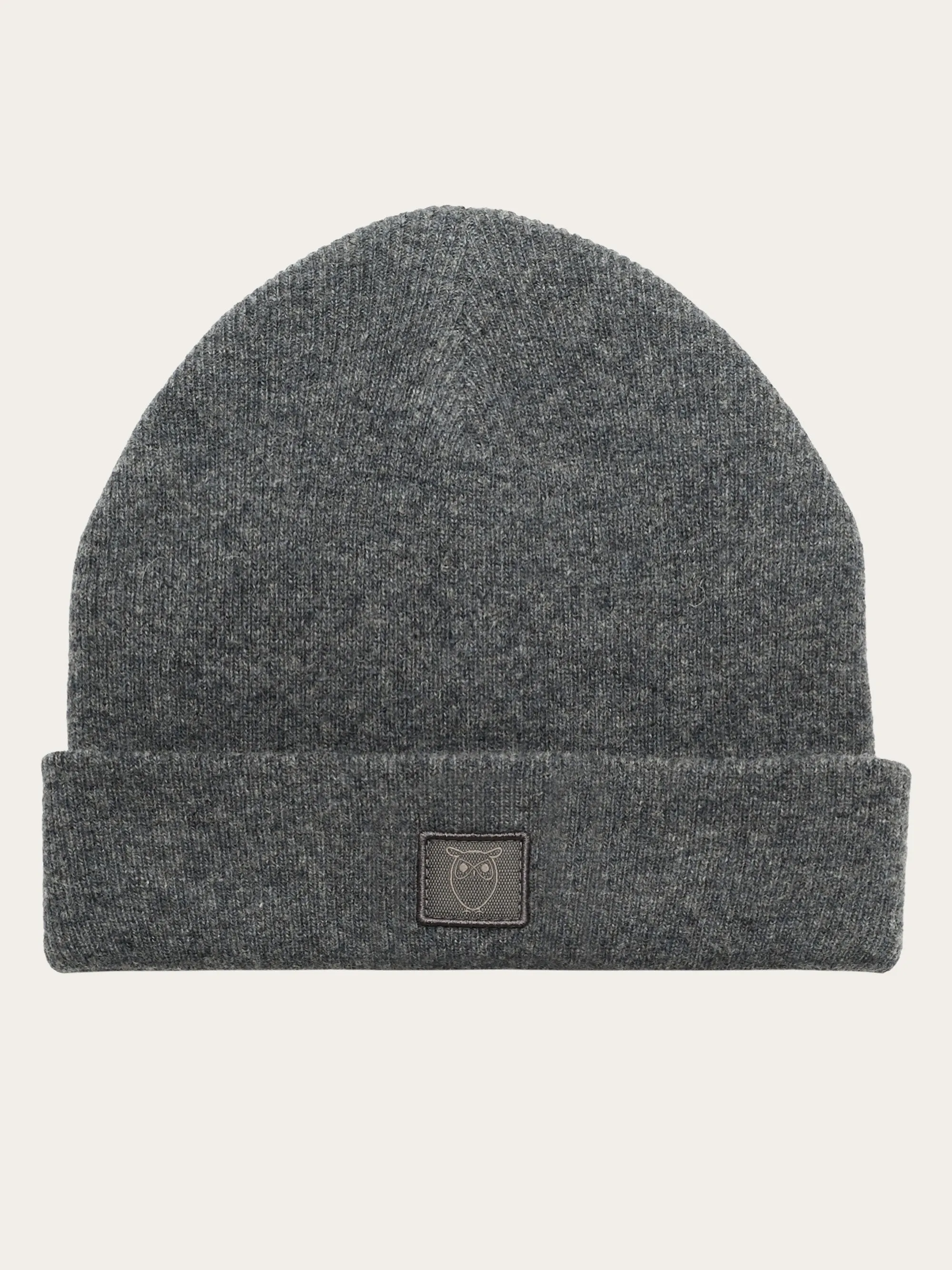 Kids Wool beanie - Dark Grey Melange Knowledge Cotton