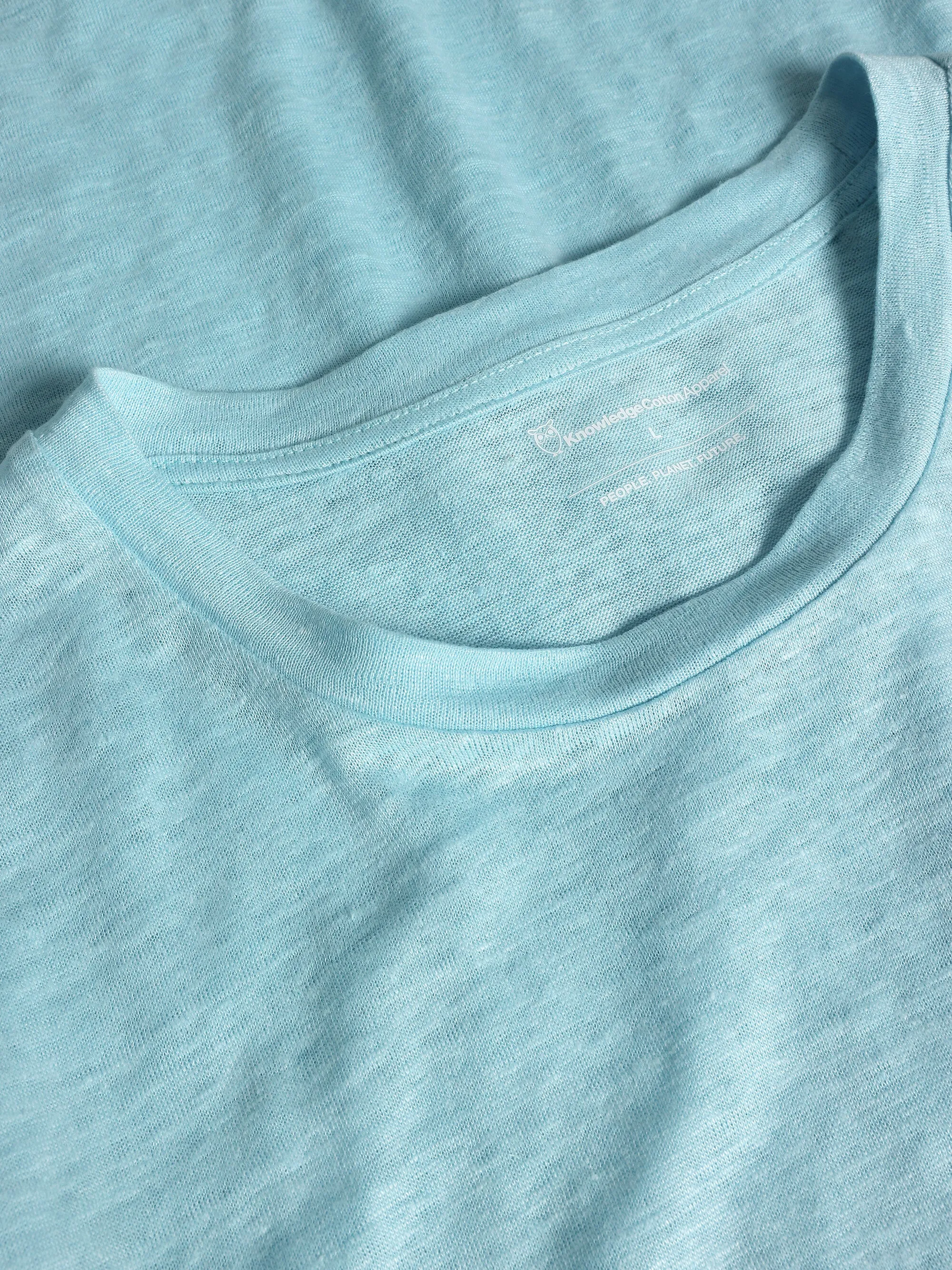 Linen t-shirt - Aqua-Esque Knowledge Cotton