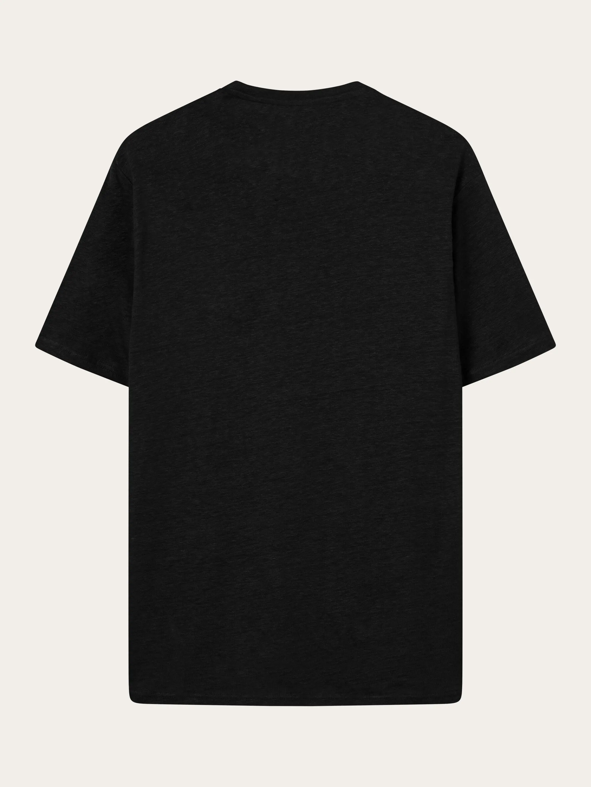 Linen t-shirt - Black Jet Knowledge Cotton