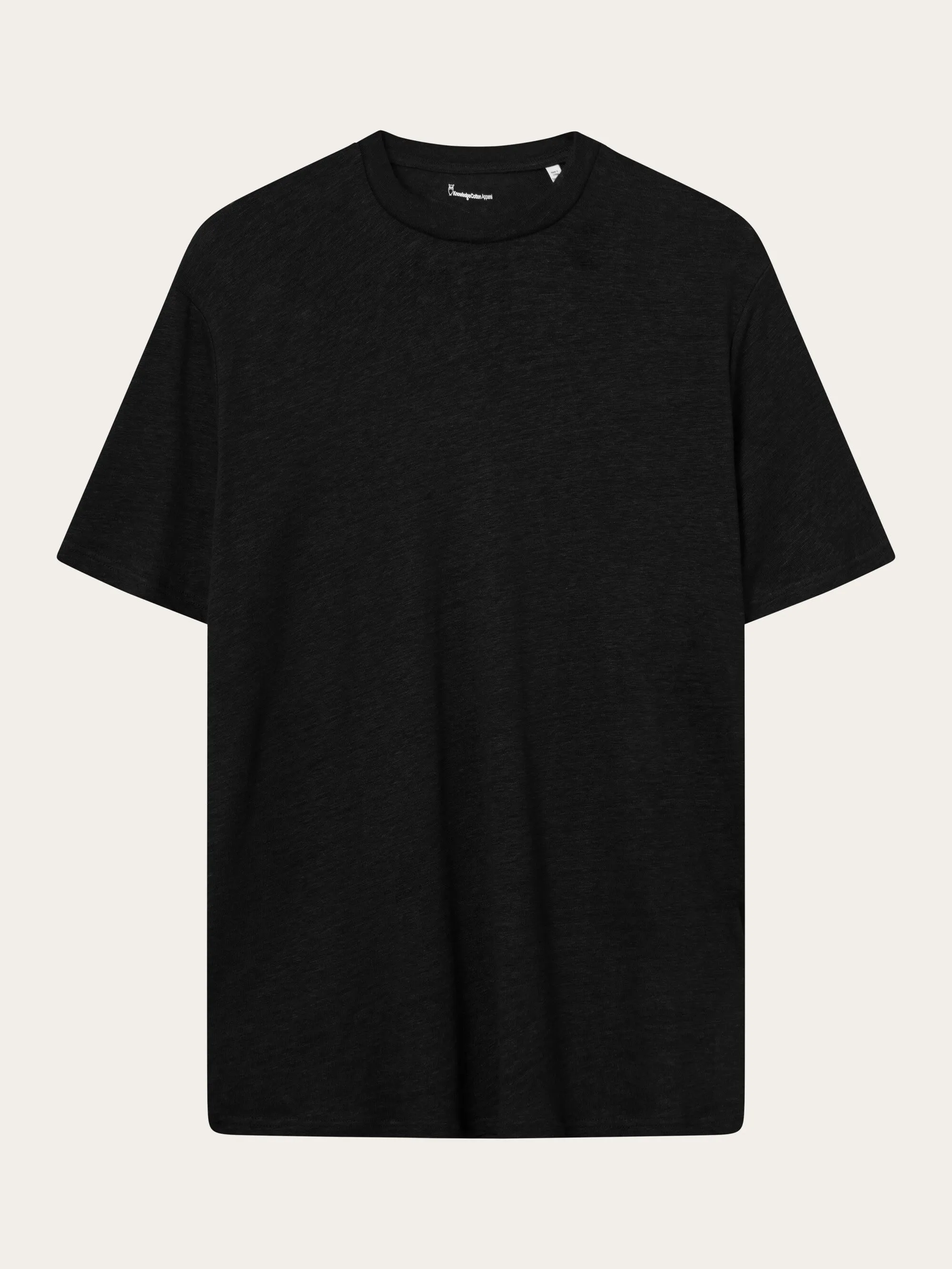 Linen t-shirt - Black Jet Knowledge Cotton