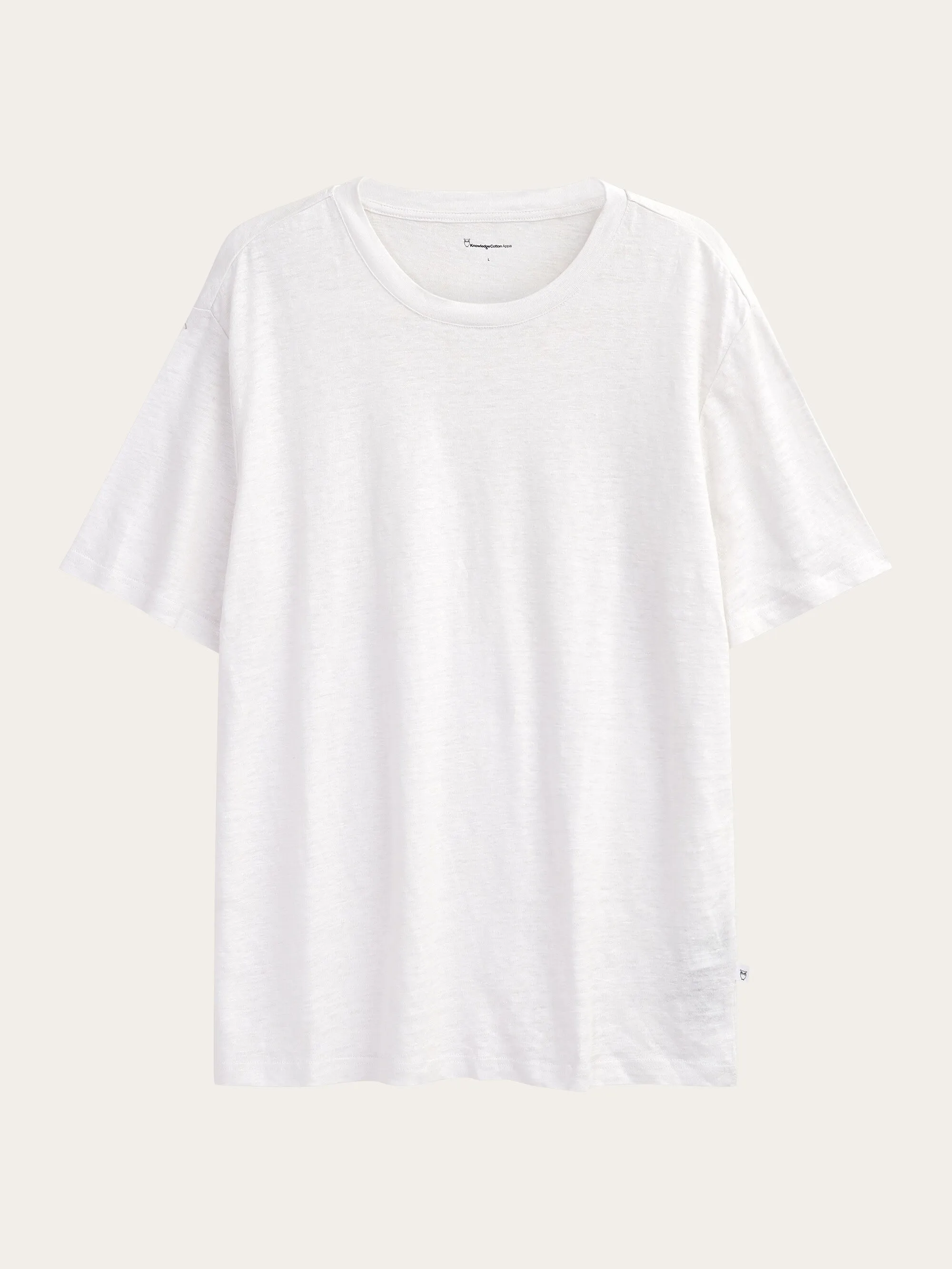 Linen t-shirt - Bright White Knowledge Cotton
