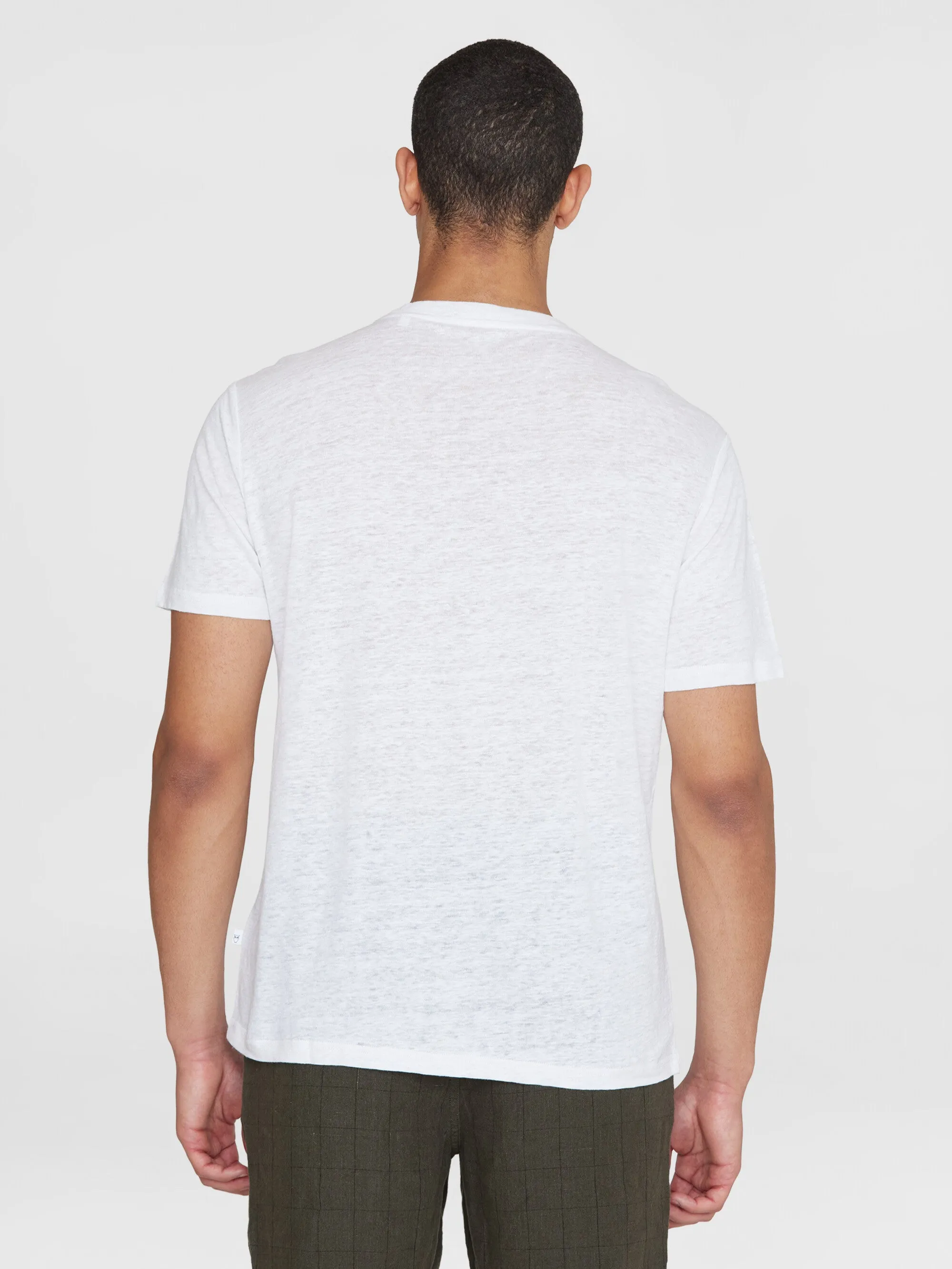 Linen t-shirt - Bright White Knowledge Cotton