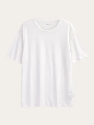Linen t-shirt - Bright White Knowledge Cotton