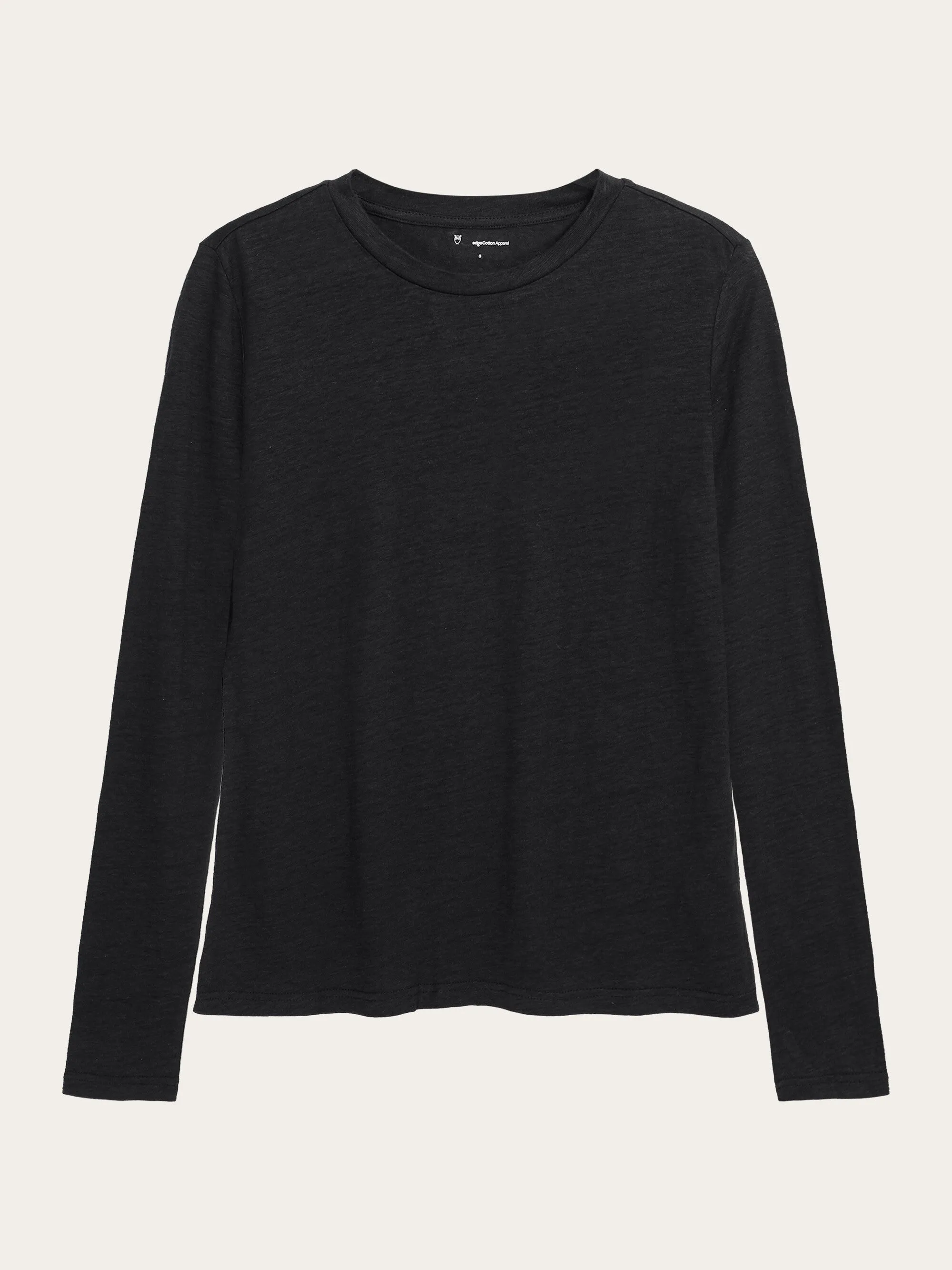 Long sleeve linen t-shirt - GOTS/Vegan - Black Jet Knowledge Cotton
