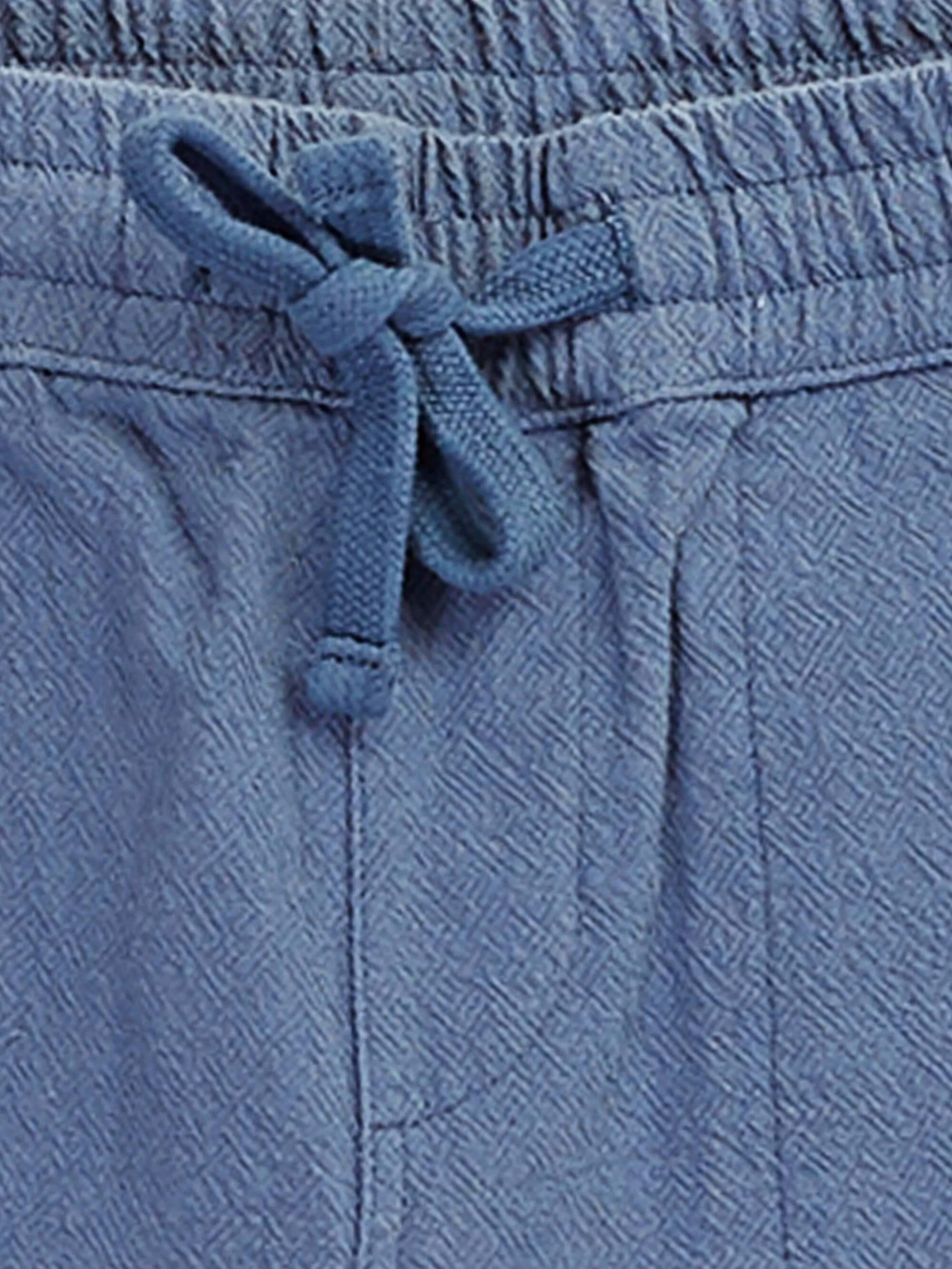 Loose crushed cotton pants - GOTS/Vegan - Moonlight Blue Knowledge Cotton
