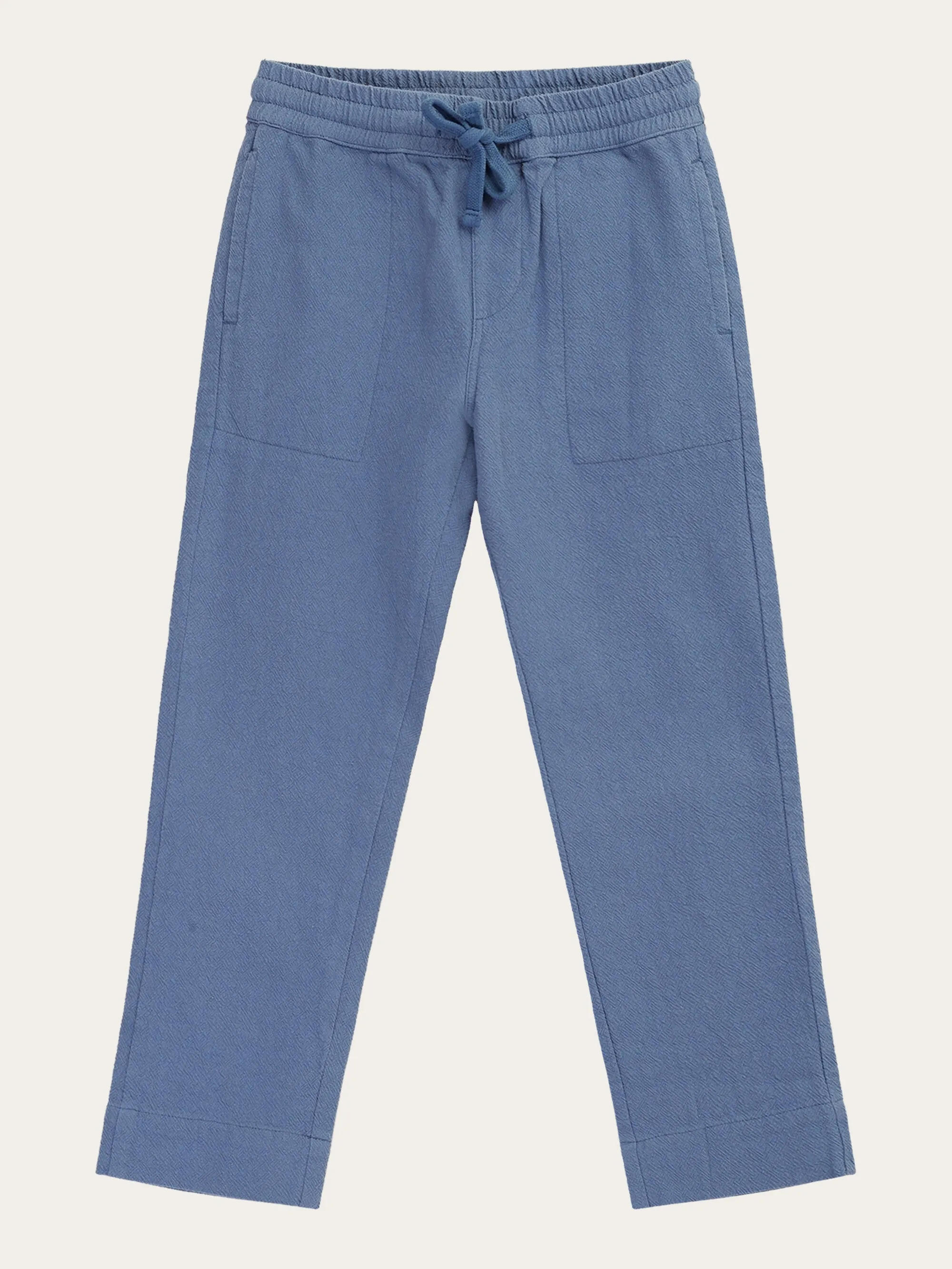 Loose crushed cotton pants - GOTS/Vegan - Moonlight Blue Knowledge Cotton
